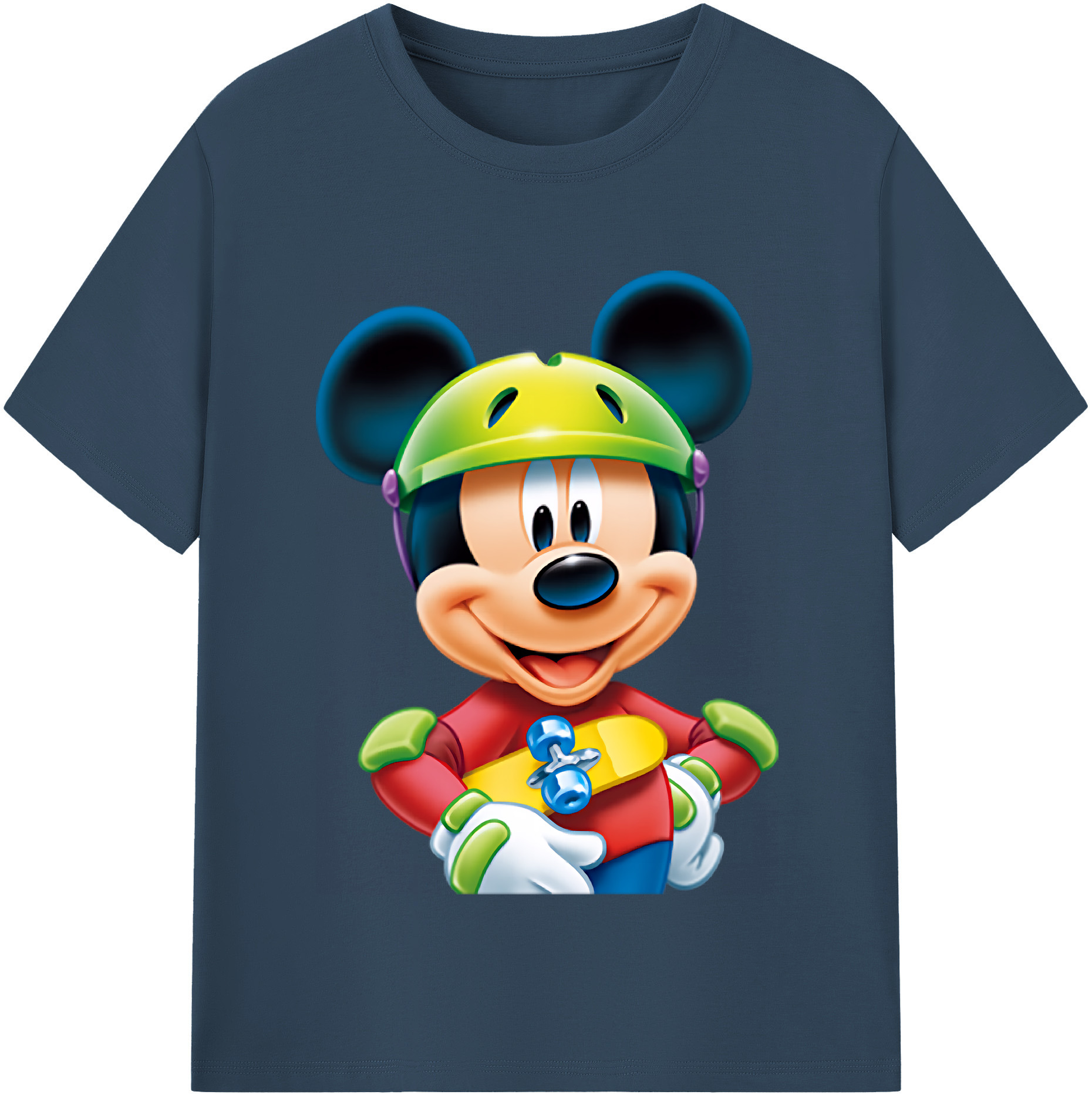 （画像用） ミッキーマウス Mickey Mouse 綿100％半袖Tシャツ（フロントプリント）