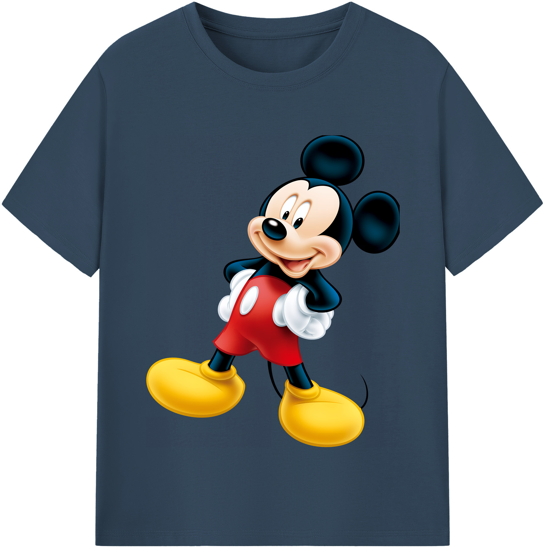 （画像用） ミッキーマウス Mickey Mouse 綿100％半袖Tシャツ（フロントプリント）
