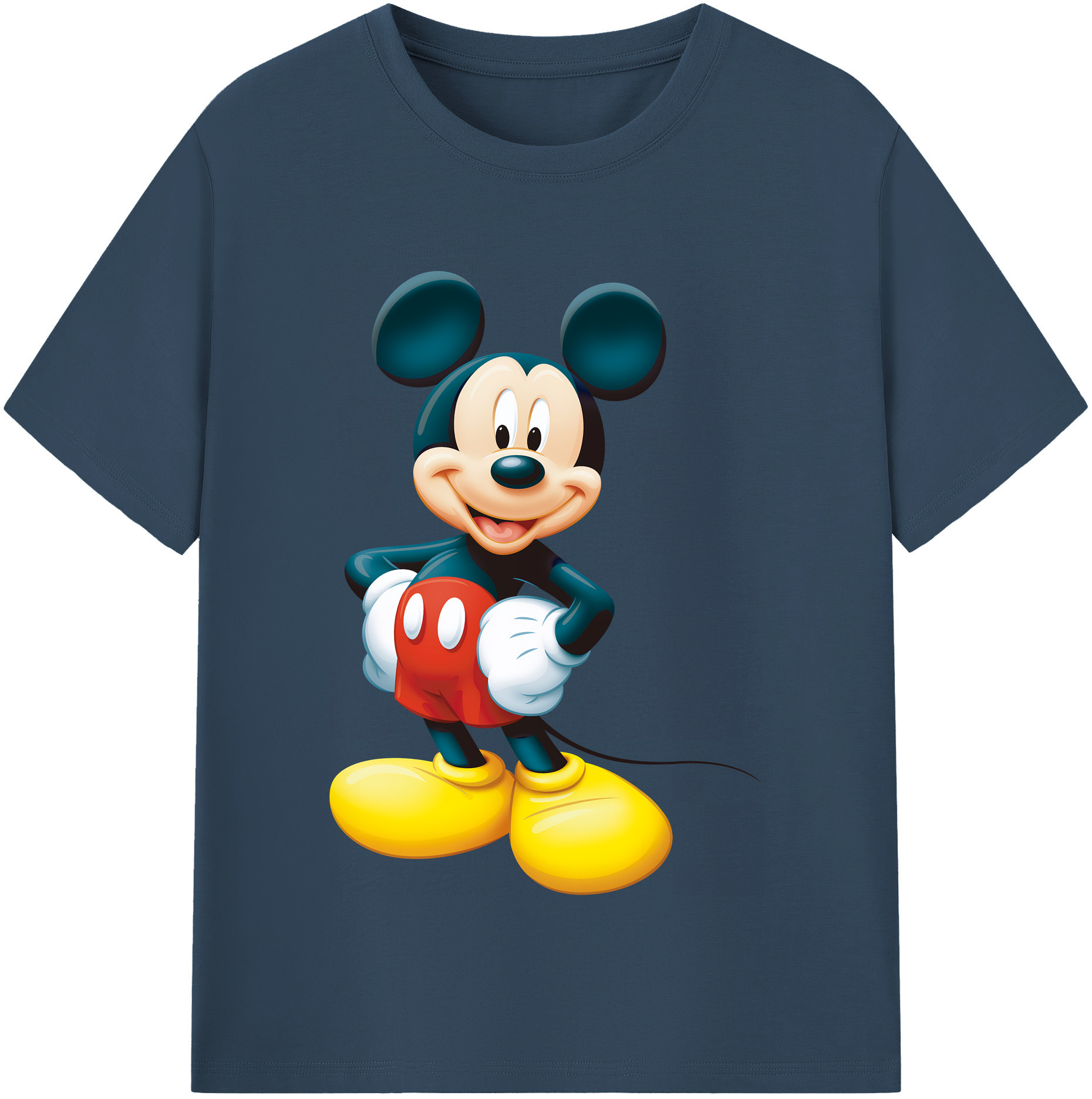 （画像用） ミッキーマウス Mickey Mouse 綿100％半袖Tシャツ（フロントプリント）