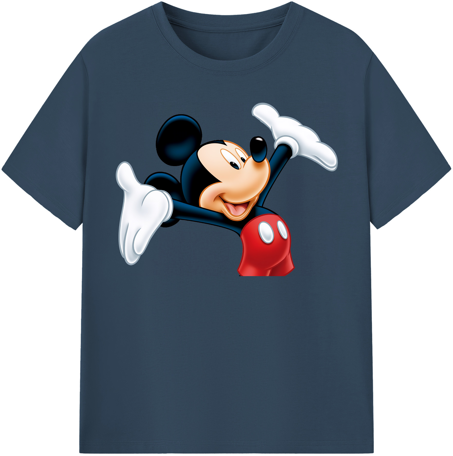 （画像用） ミッキーマウス Mickey Mouse 綿100％半袖Tシャツ（フロントプリント）
