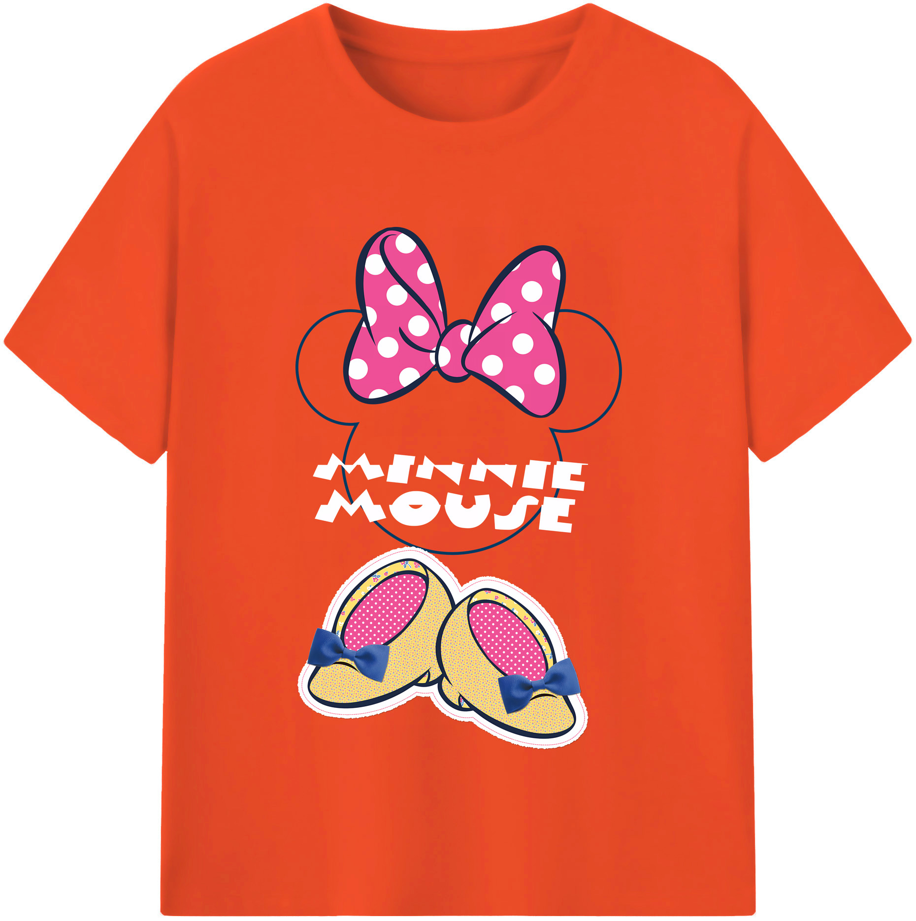 （画像用） ミッキーマウス Mickey Mouse 綿100％半袖Tシャツ（フロントプリント）