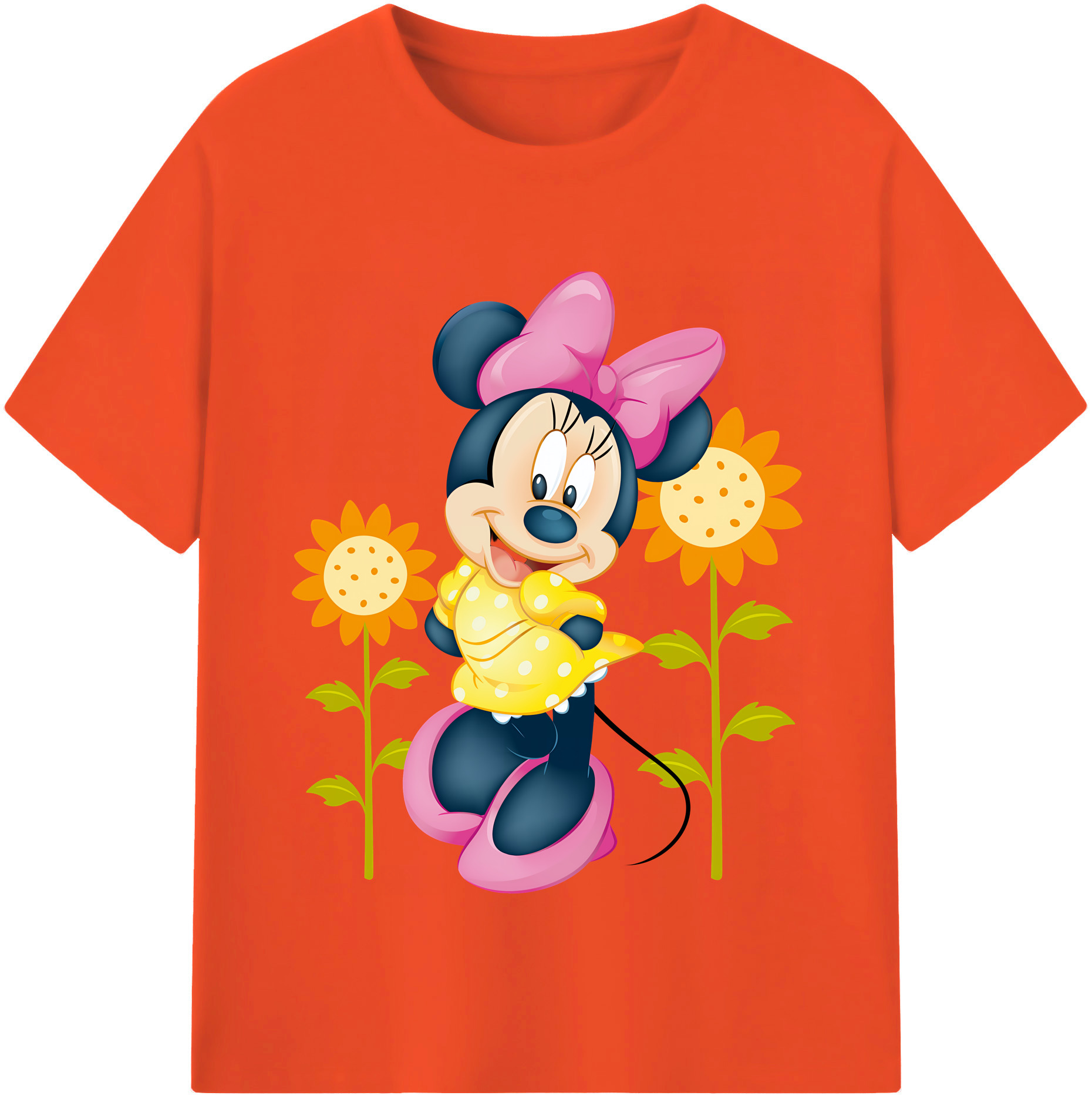 （画像用） ミッキーマウス Mickey Mouse 綿100％半袖Tシャツ（フロントプリント）