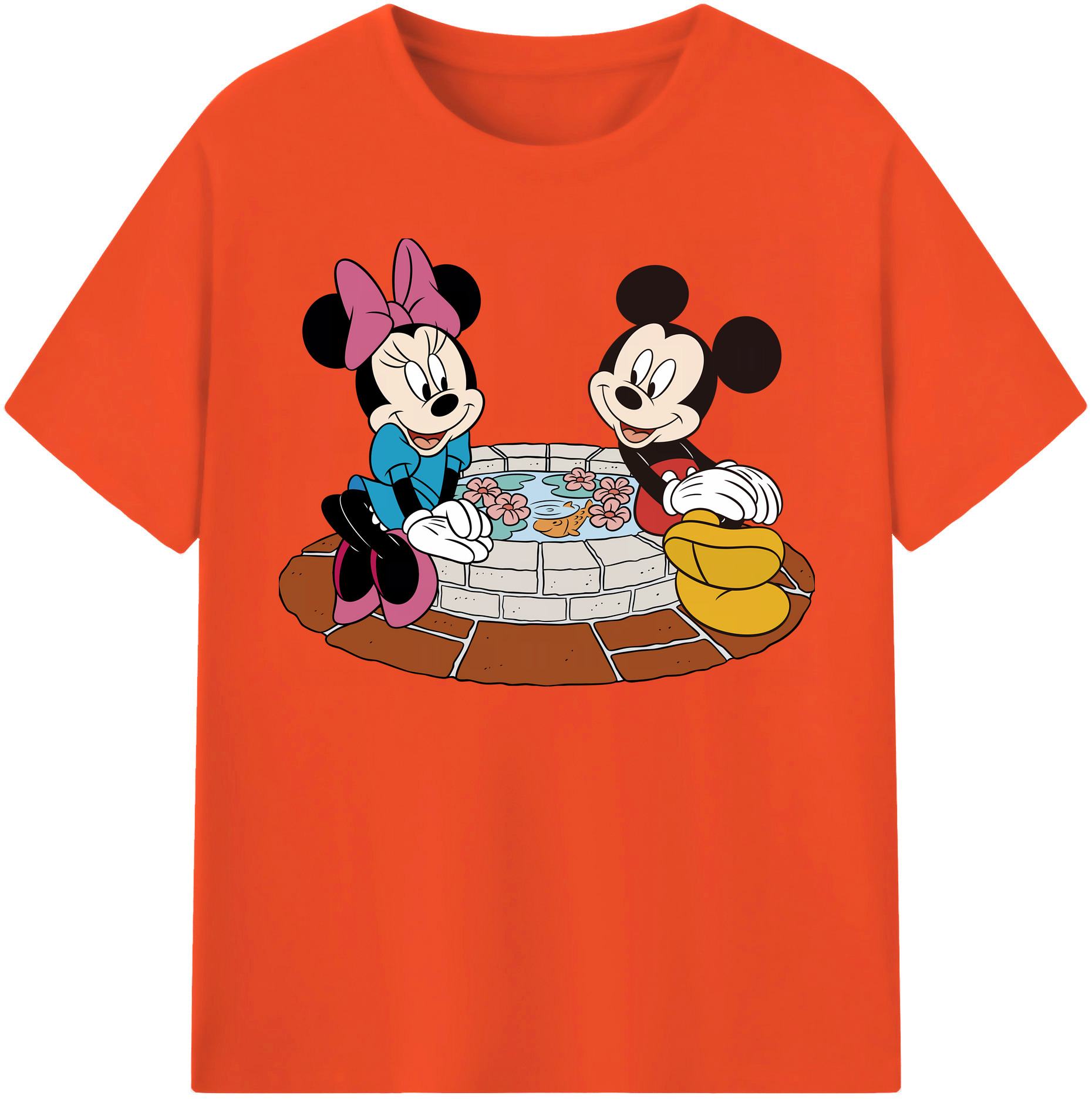（画像用） ミッキーマウス Mickey Mouse 綿100％半袖Tシャツ（フロントプリント）