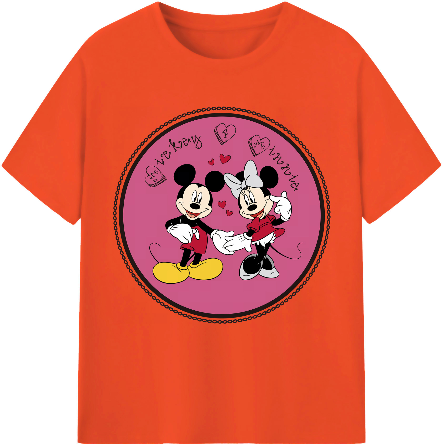 （画像用） ミッキーマウス Mickey Mouse 綿100％半袖Tシャツ（フロントプリント）