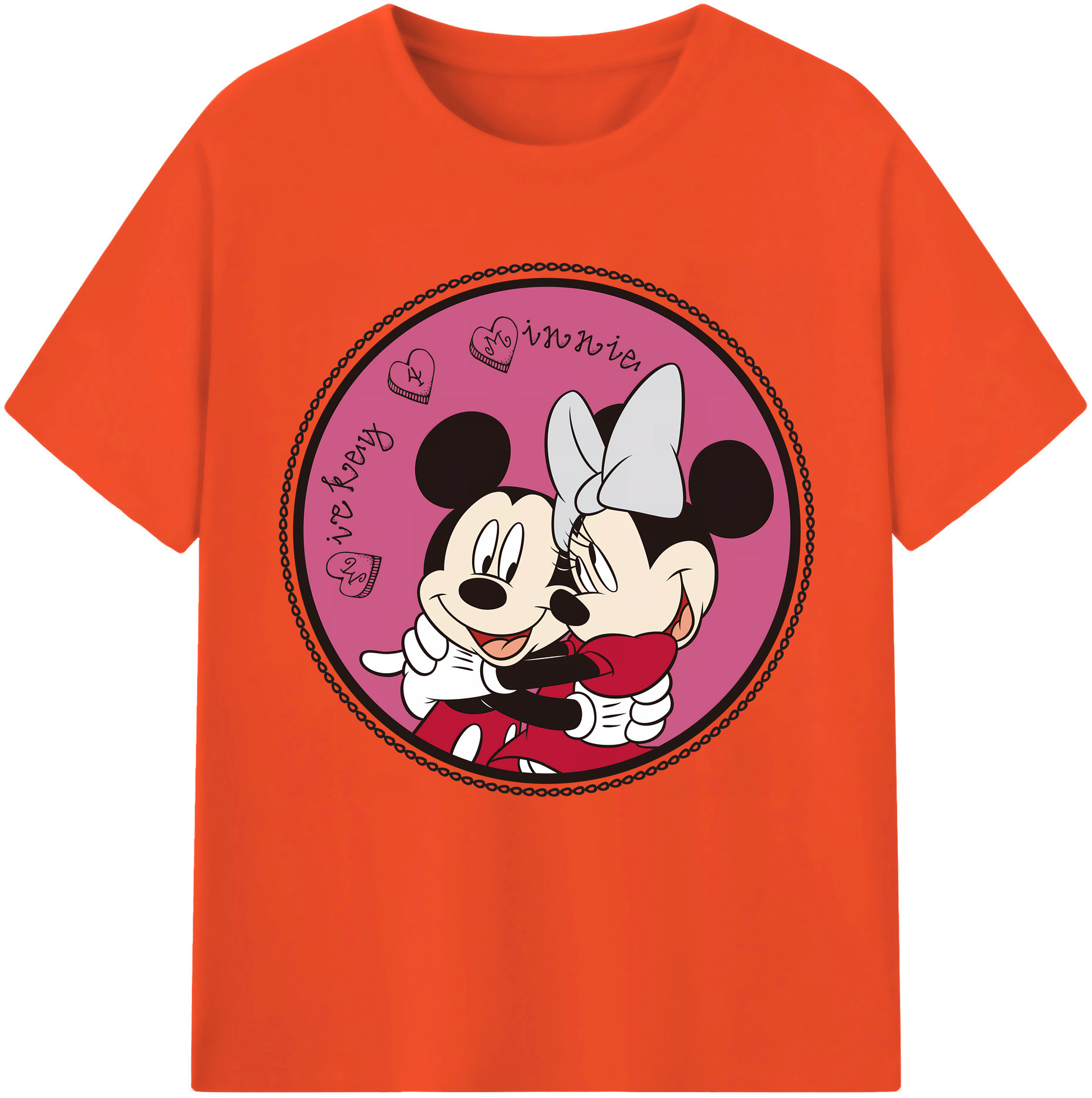 （画像用） ミッキーマウス Mickey Mouse 綿100％半袖Tシャツ（フロントプリント）