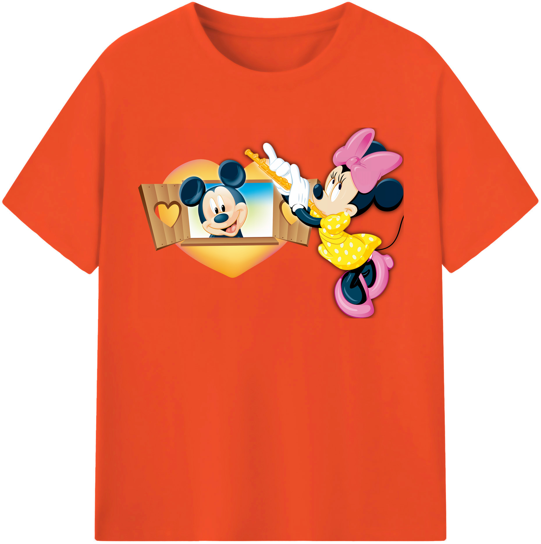 （画像用） ミッキーマウス Mickey Mouse 綿100％半袖Tシャツ（フロントプリント）