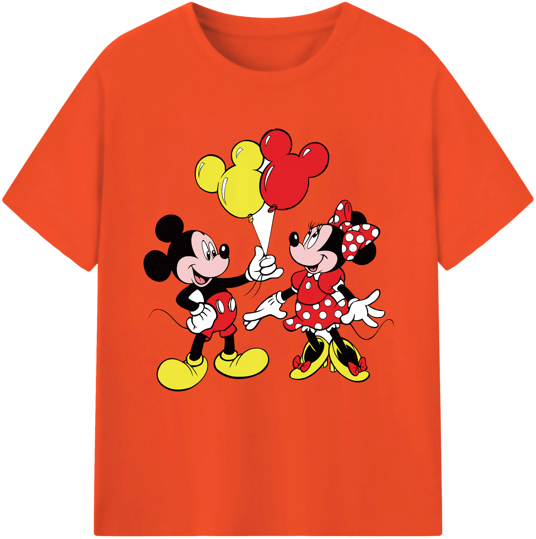 （画像用） ミッキーマウス Mickey Mouse 綿100％半袖Tシャツ（フロントプリント）