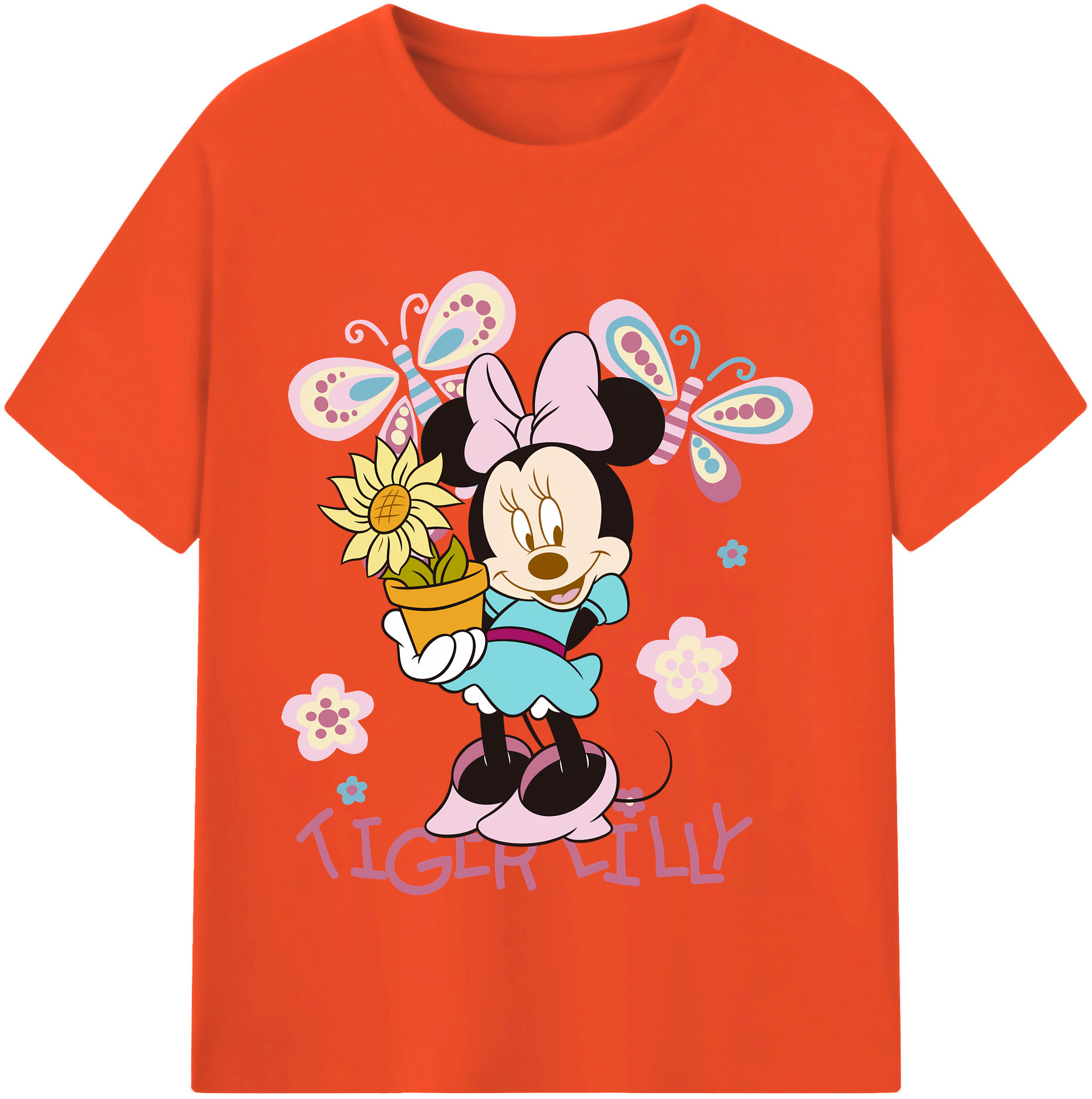 （画像用） ミッキーマウス Mickey Mouse 綿100％半袖Tシャツ（フロントプリント）