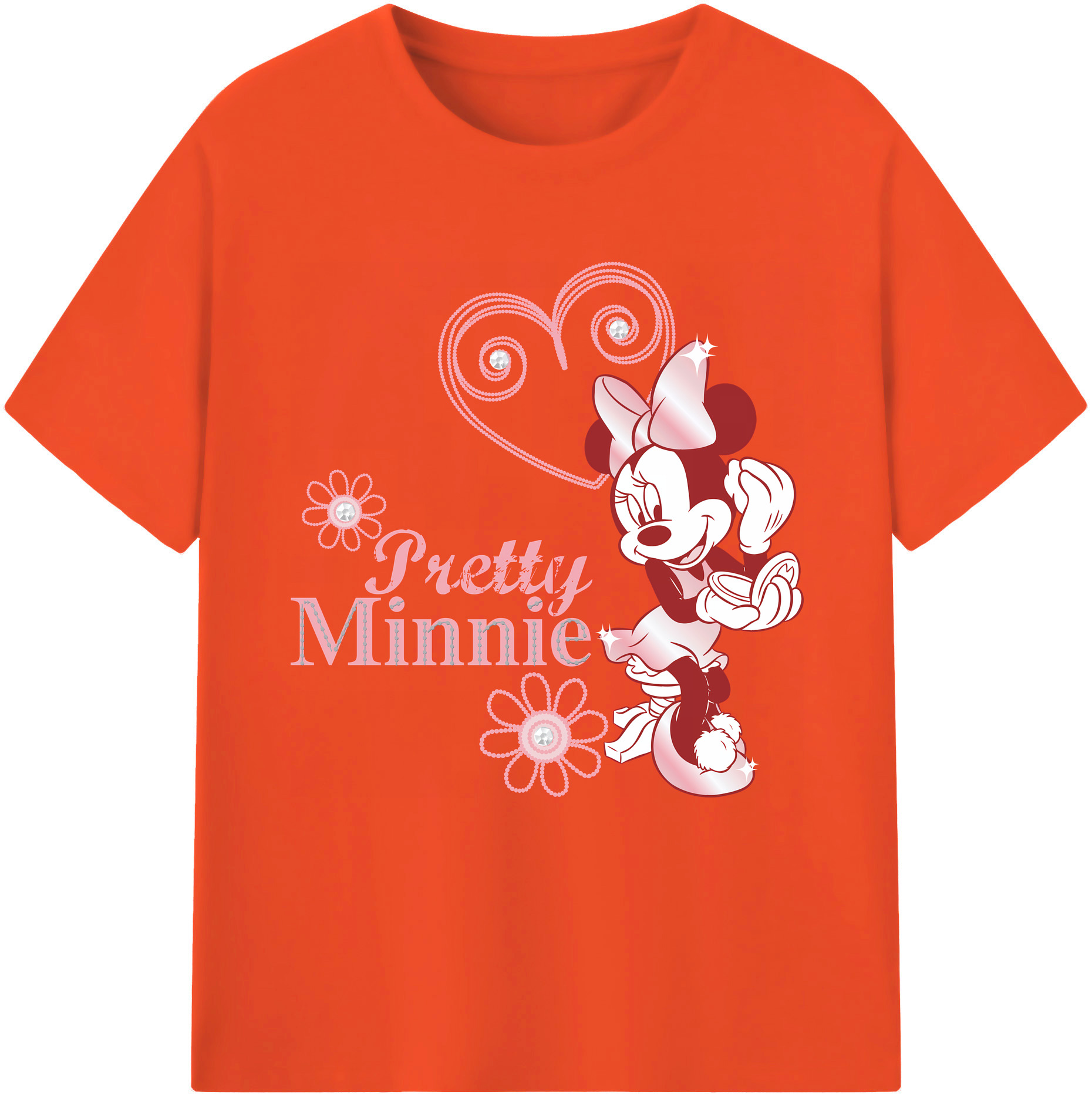 （画像用） ミッキーマウス Mickey Mouse 綿100％半袖Tシャツ（フロントプリント）
