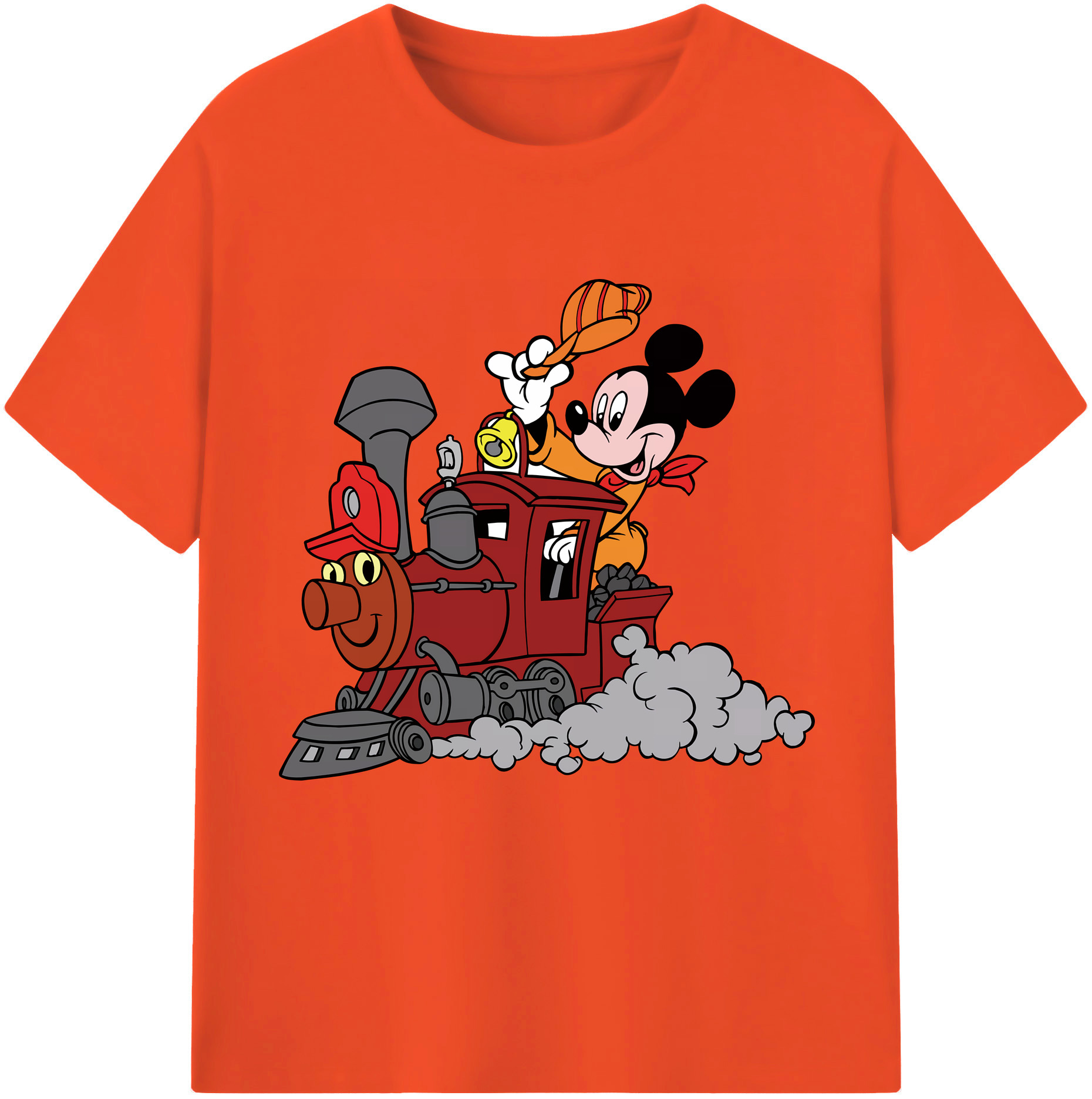 （画像用） ミッキーマウス Mickey Mouse 綿100％半袖Tシャツ（フロントプリント）