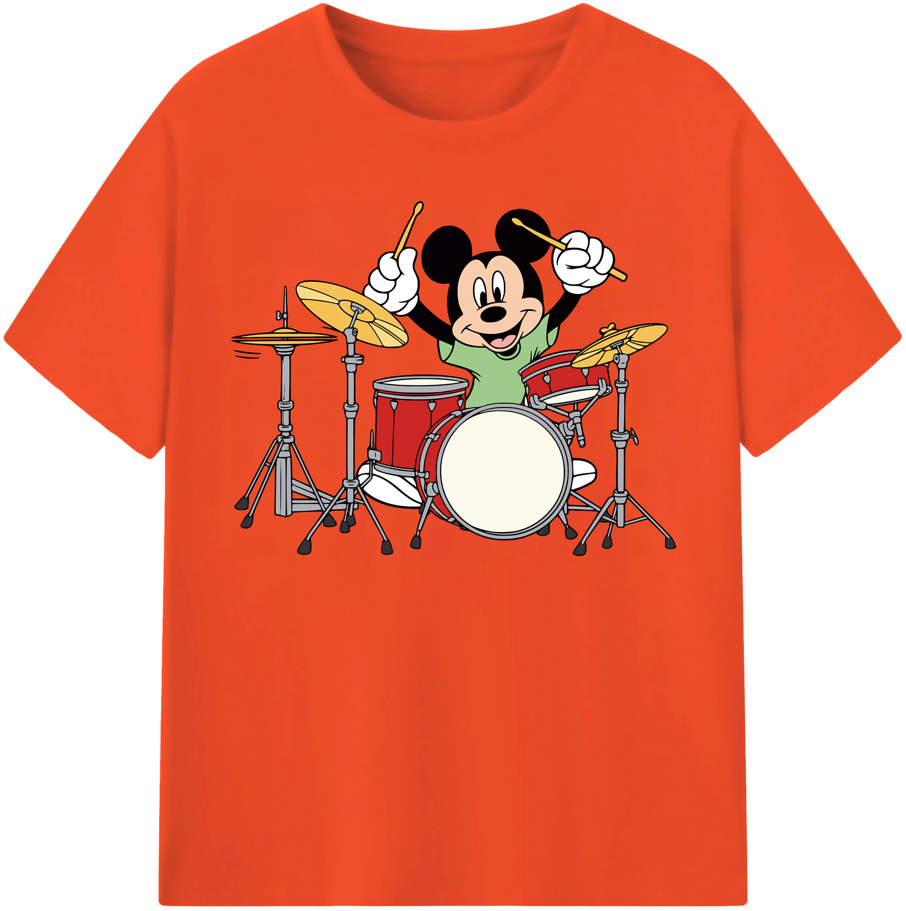 （画像用） ミッキーマウス Mickey Mouse 綿100％半袖Tシャツ（フロントプリント）