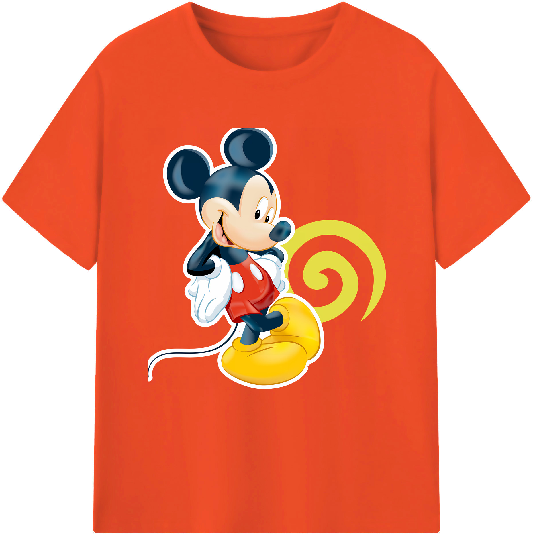 （画像用） ミッキーマウス Mickey Mouse 綿100％半袖Tシャツ（フロントプリント）