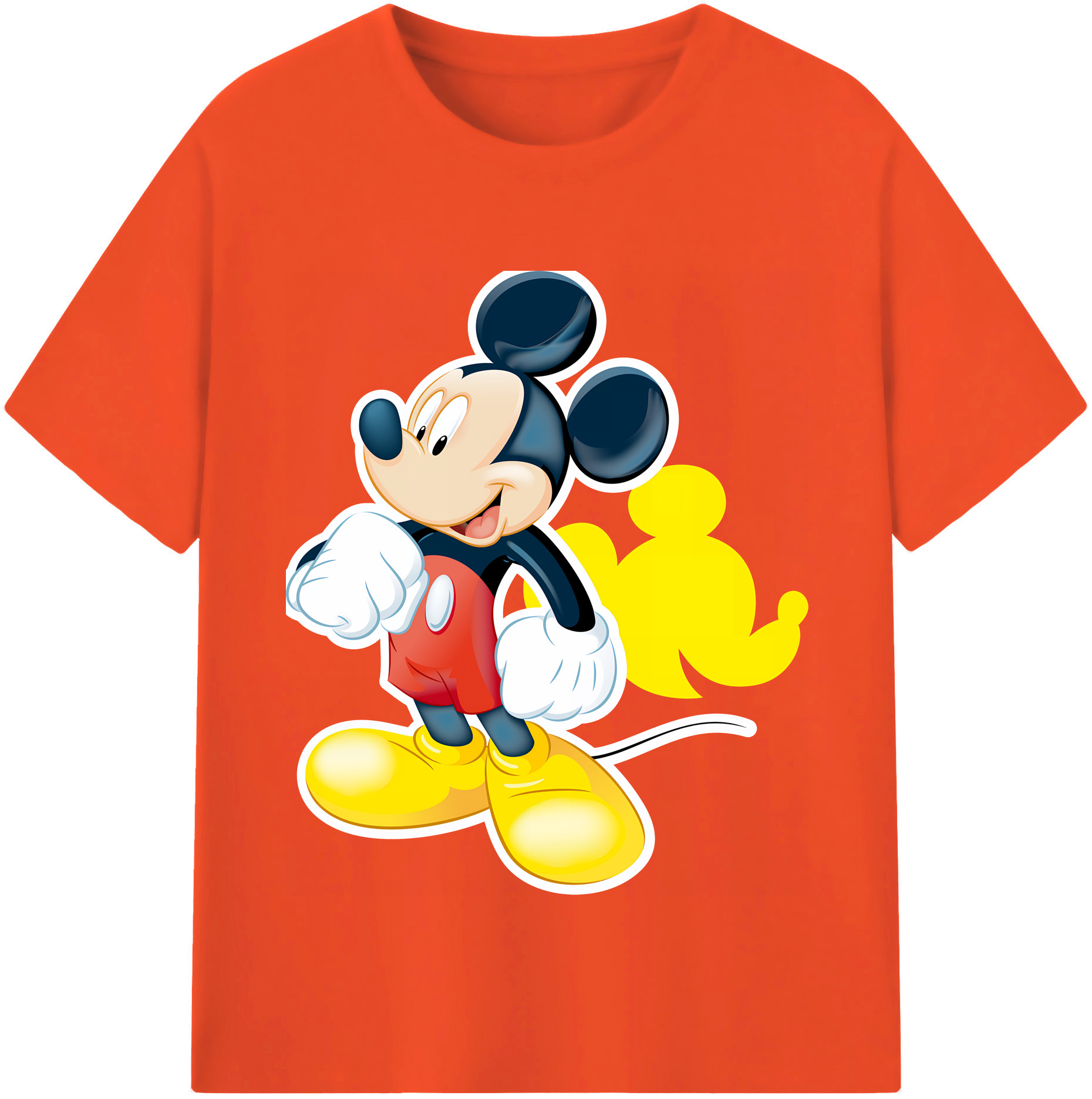 （画像用） ミッキーマウス Mickey Mouse 綿100％半袖Tシャツ（フロントプリント）