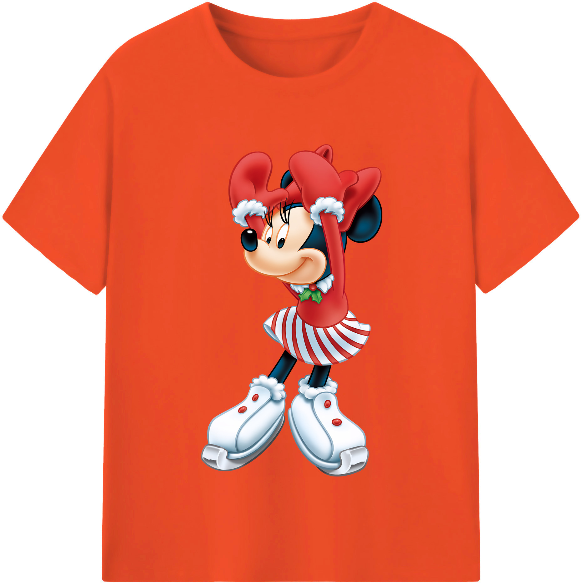 （画像用） ミッキーマウス Mickey Mouse 綿100％半袖Tシャツ（フロントプリント）