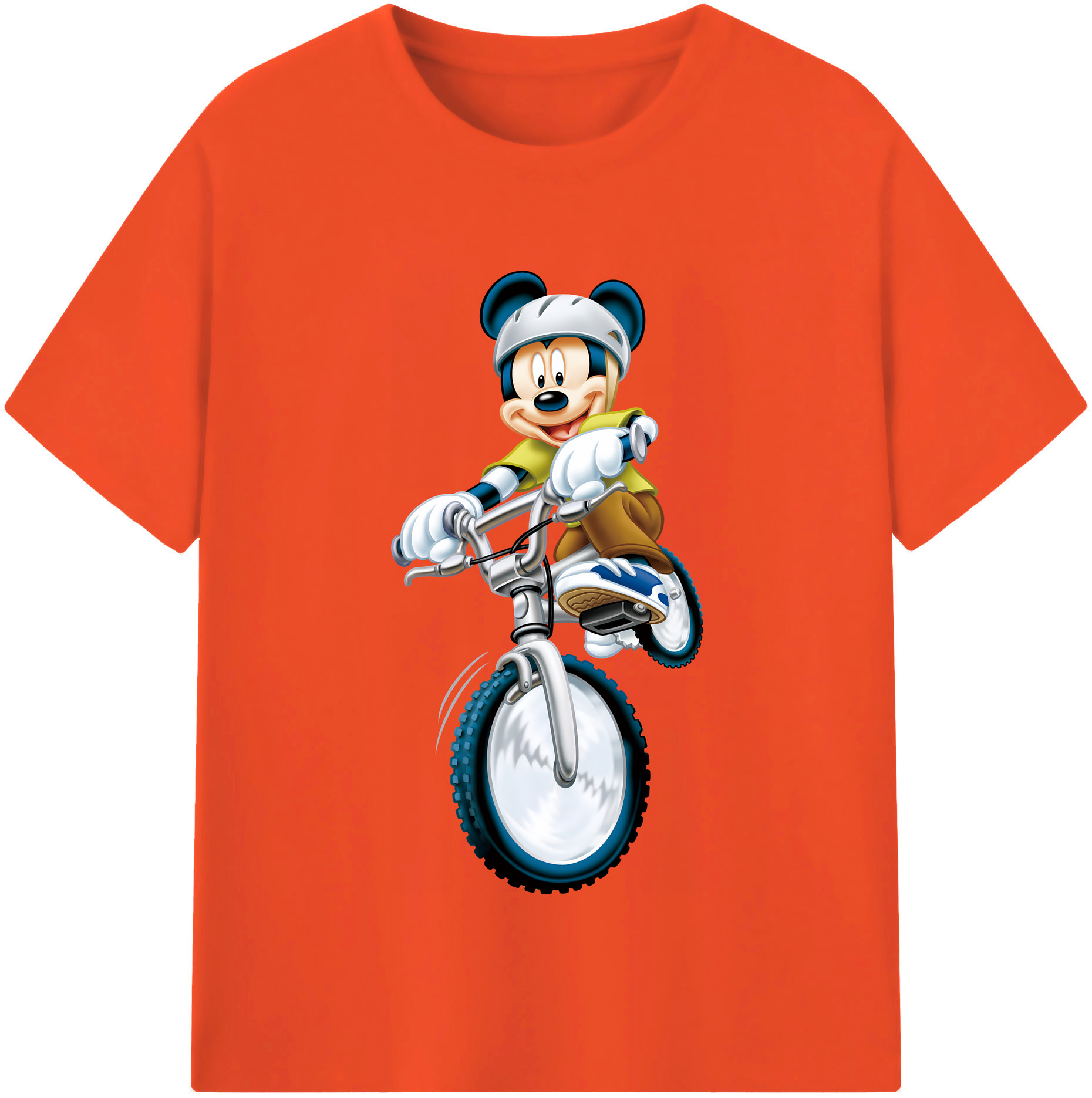 （画像用） ミッキーマウス Mickey Mouse 綿100％半袖Tシャツ（フロントプリント）