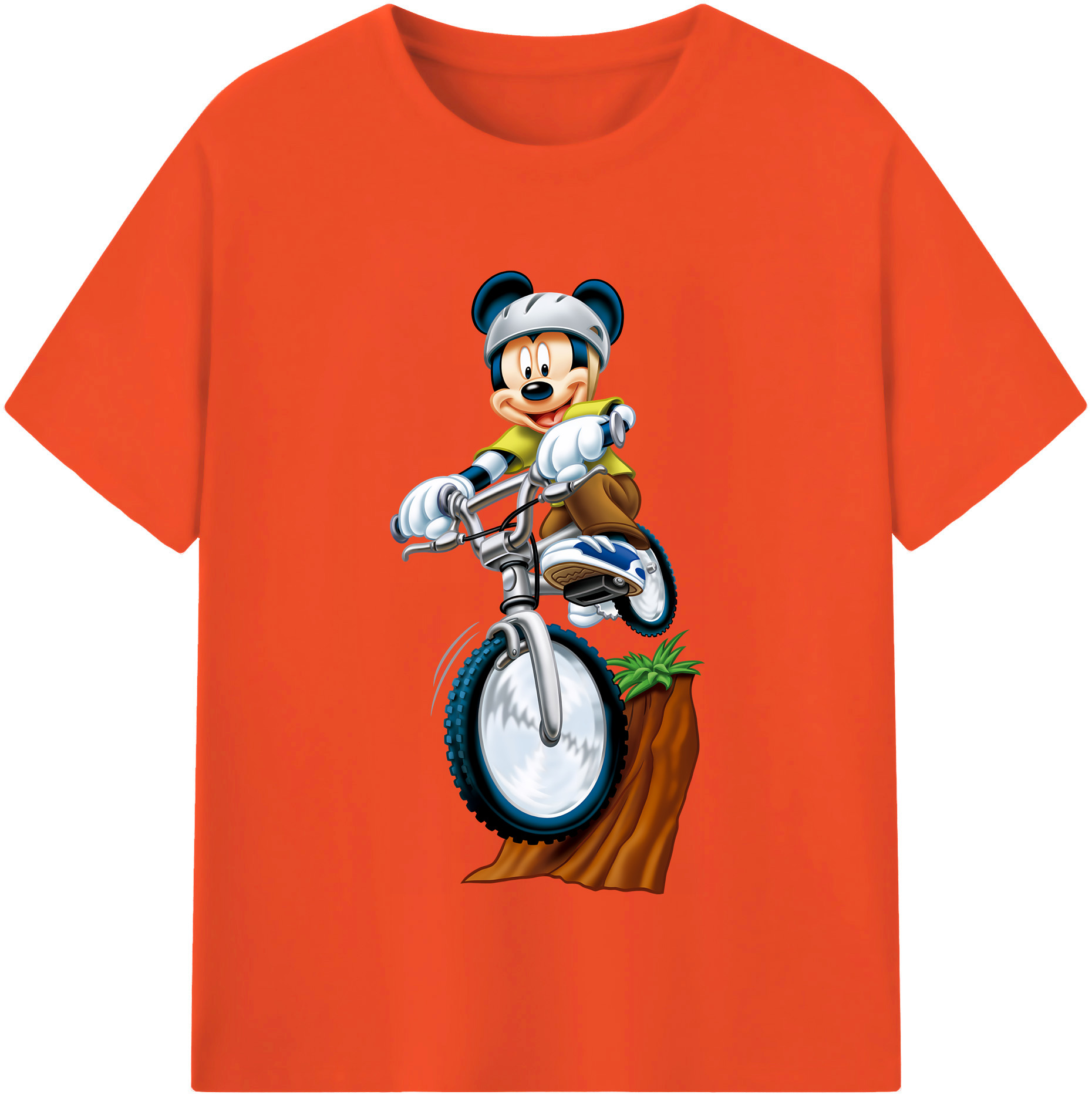 （画像用） ミッキーマウス Mickey Mouse 綿100％半袖Tシャツ（フロントプリント）