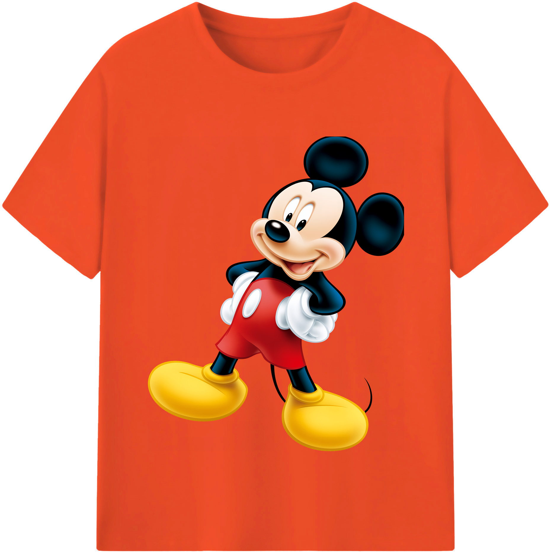 （画像用） ミッキーマウス Mickey Mouse 綿100％半袖Tシャツ（フロントプリント）