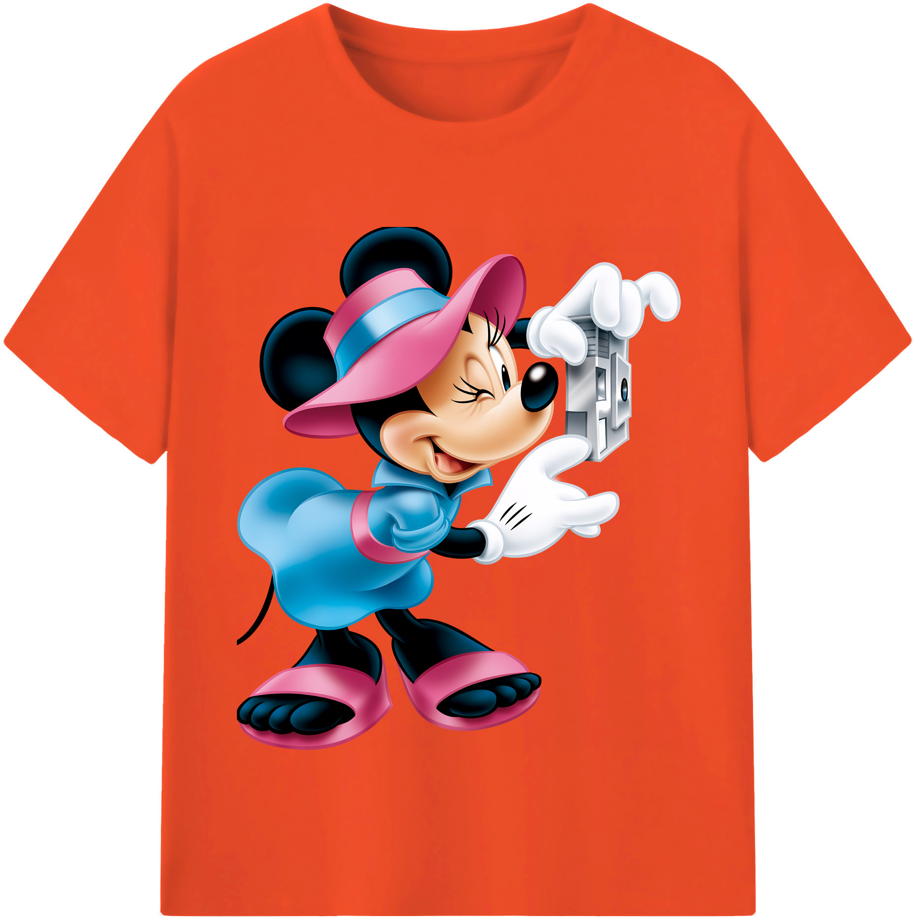 （画像用） ミッキーマウス Mickey Mouse 綿100％半袖Tシャツ（フロントプリント）