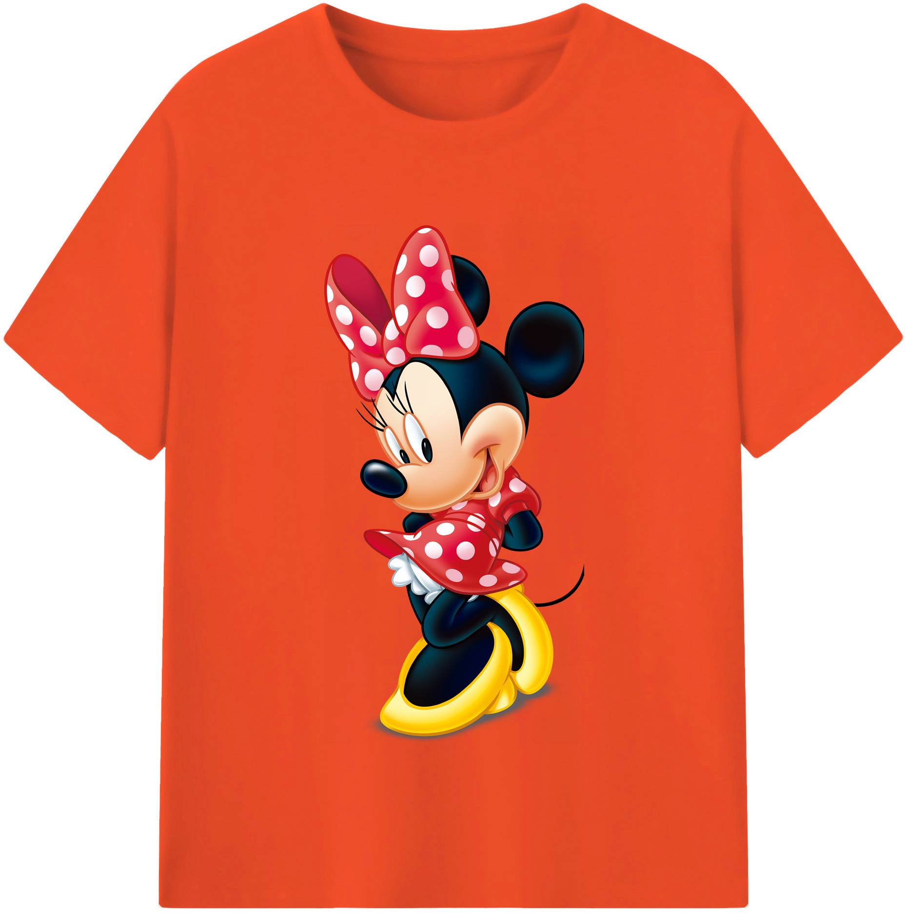 （画像用） ミッキーマウス Mickey Mouse 綿100％半袖Tシャツ（フロントプリント）