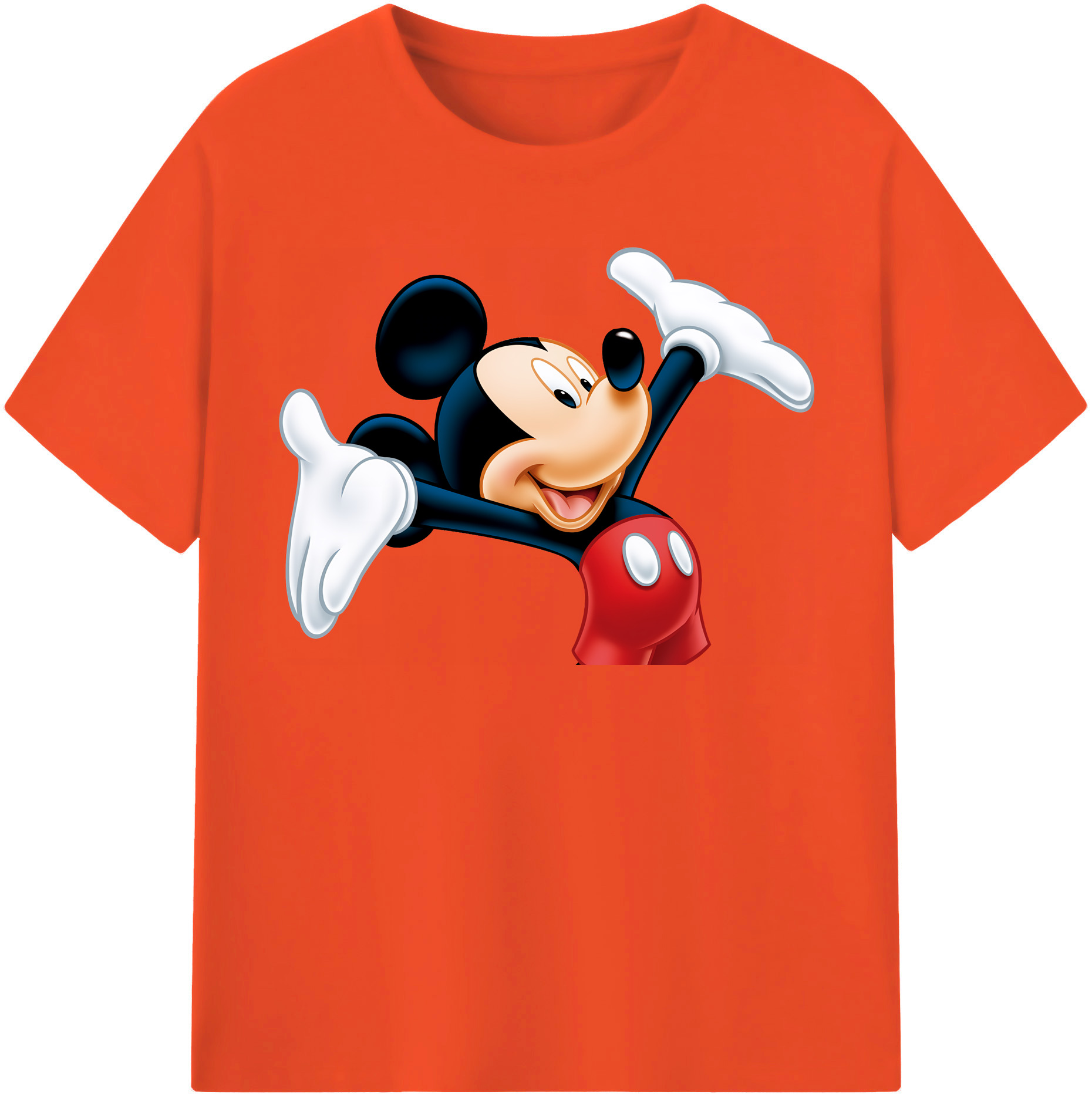（画像用） ミッキーマウス Mickey Mouse 綿100％半袖Tシャツ（フロントプリント）