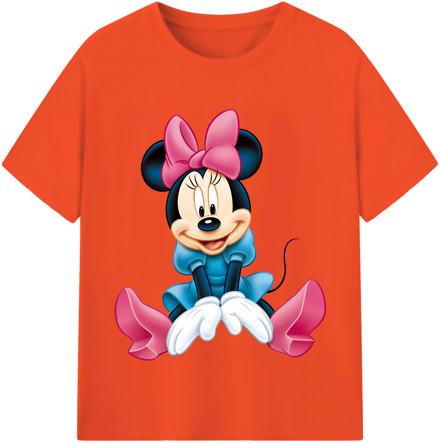 （画像用） ミッキーマウス Mickey Mouse 綿100％半袖Tシャツ（フロントプリント）
