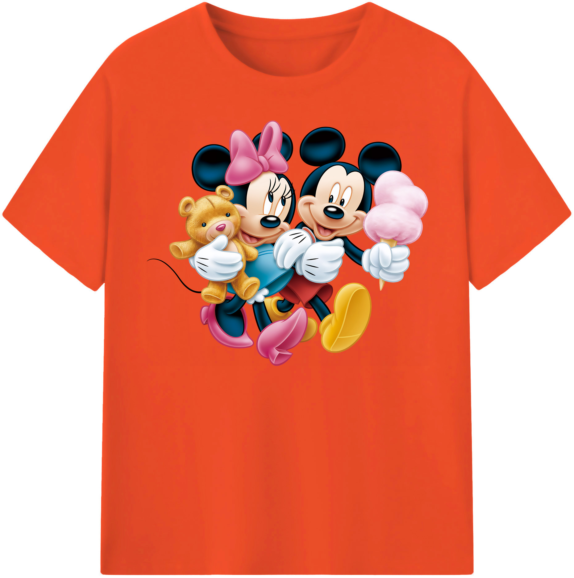 （画像用） ミッキーマウス Mickey Mouse 綿100％半袖Tシャツ（フロントプリント）