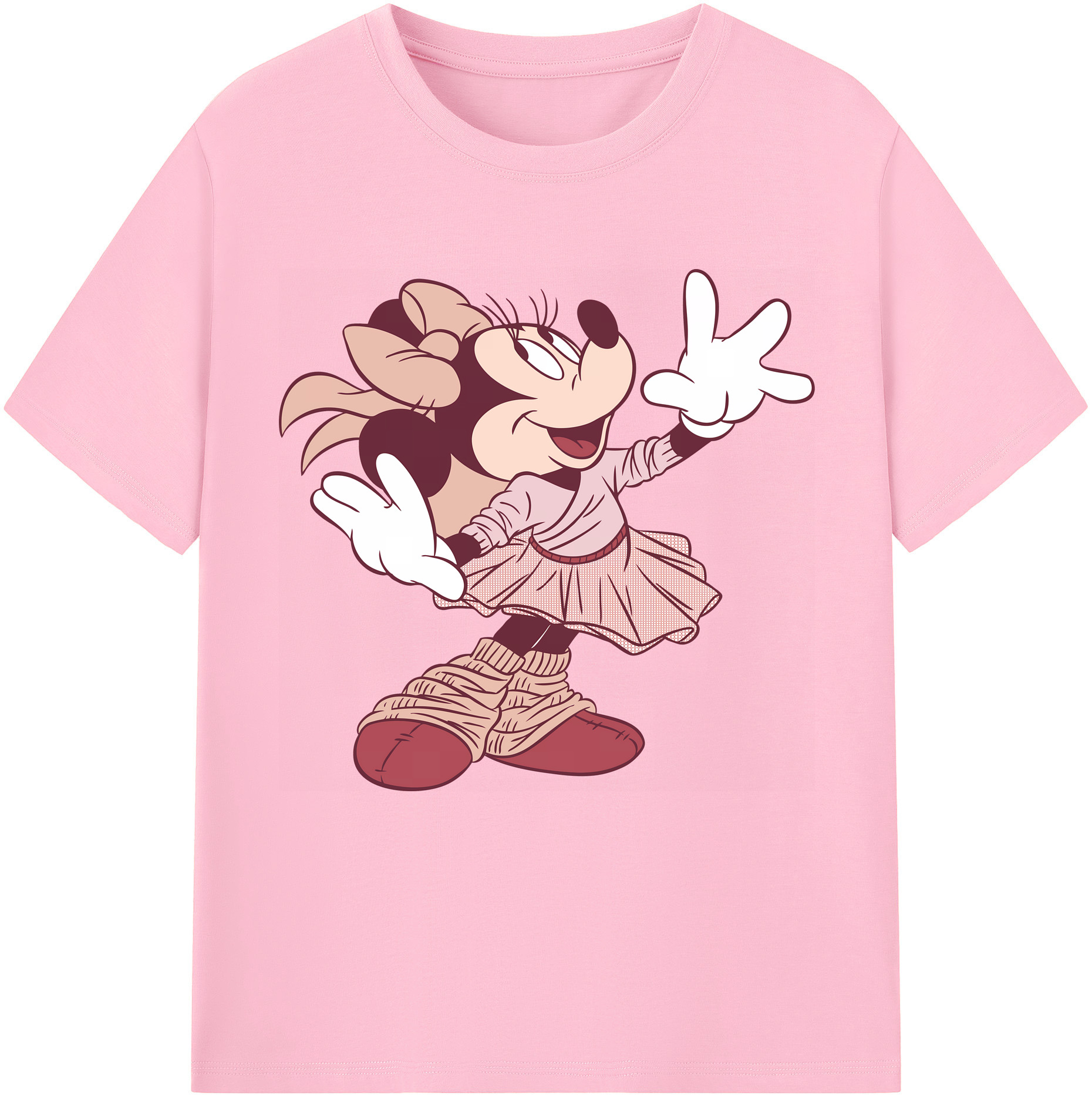 （画像用） ミッキーマウス Mickey Mouse 綿100％半袖Tシャツ（フロントプリント）