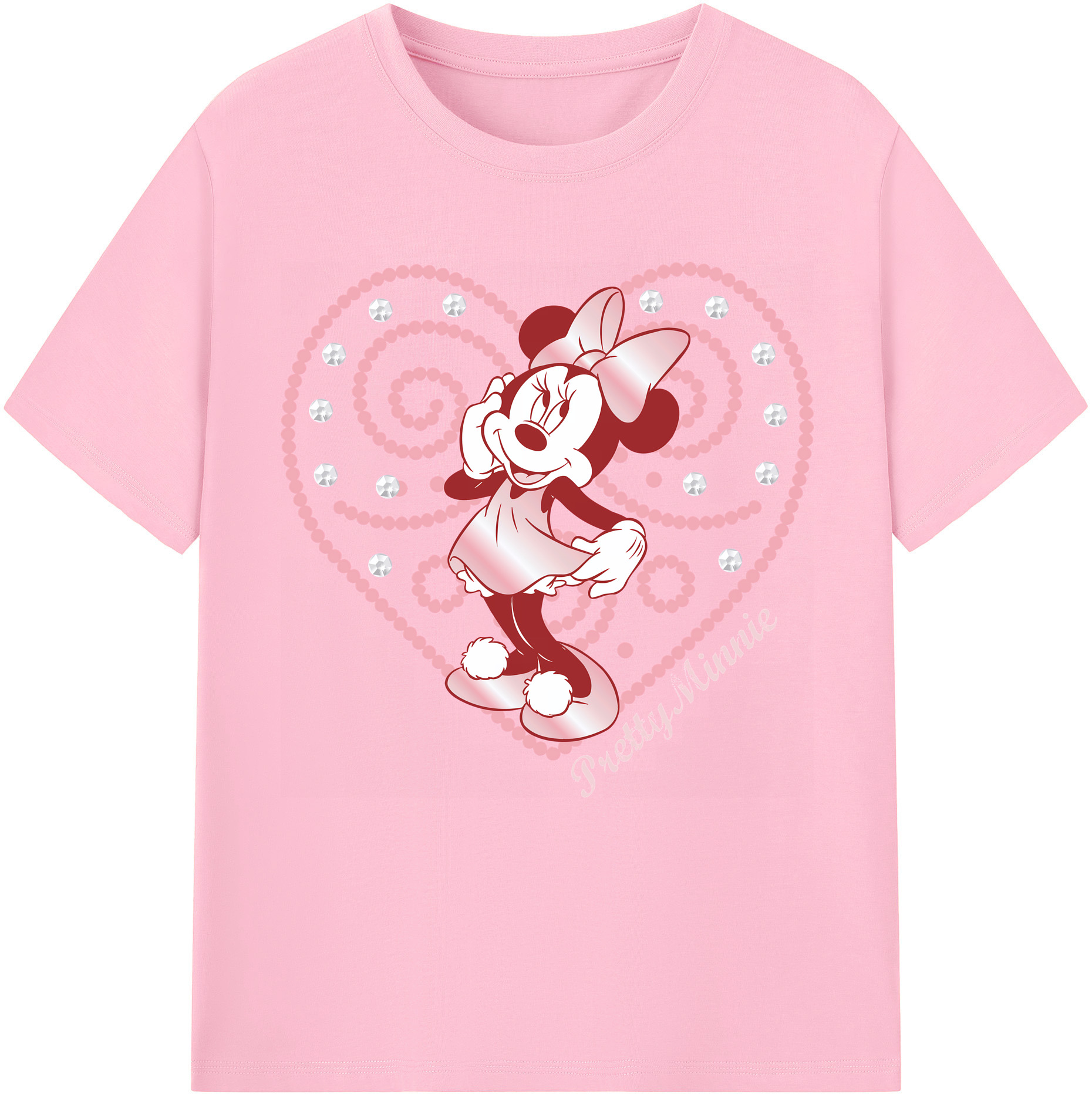 （画像用） ミッキーマウス Mickey Mouse 綿100％半袖Tシャツ（フロントプリント）