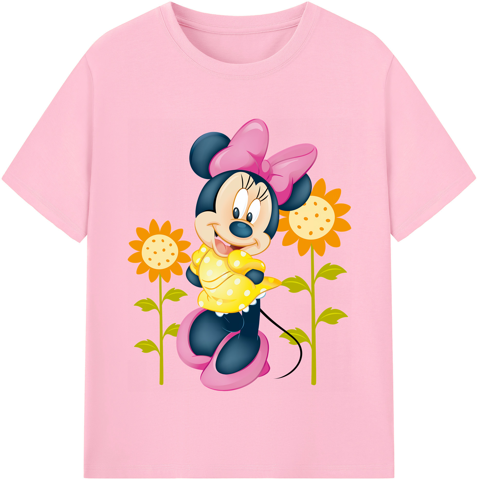 （画像用） ミッキーマウス Mickey Mouse 綿100％半袖Tシャツ（フロントプリント）
