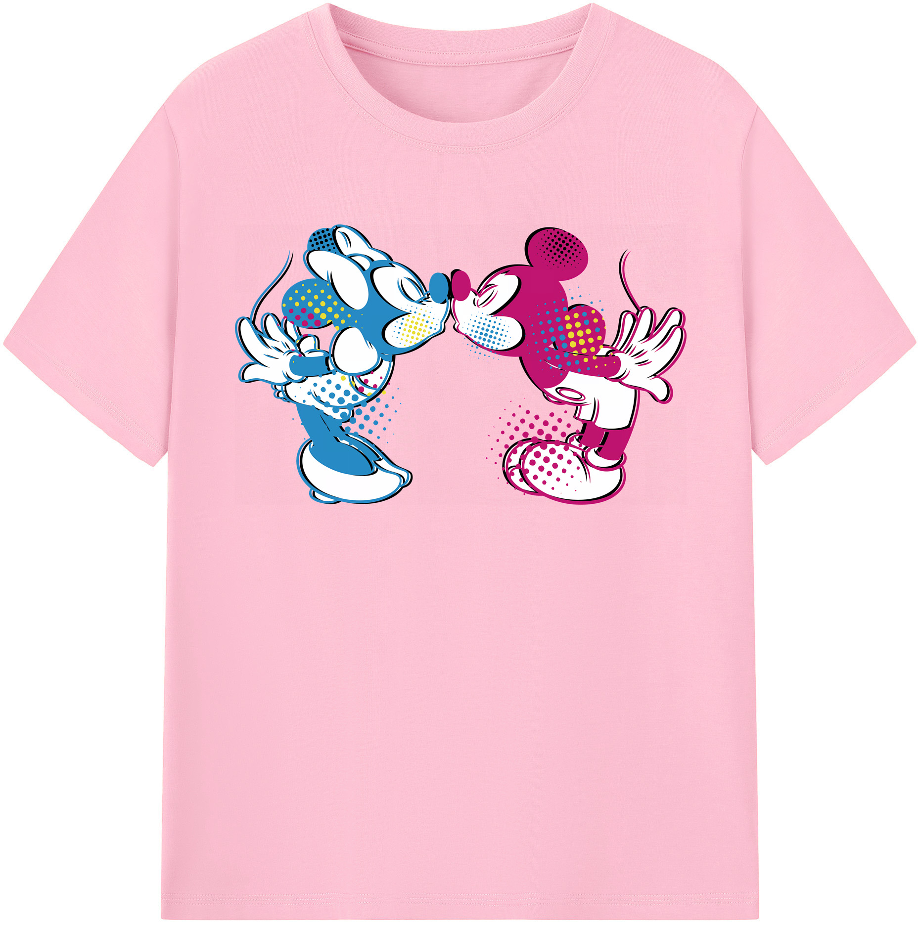 （画像用） ミッキーマウス Mickey Mouse 綿100％半袖Tシャツ（フロントプリント）