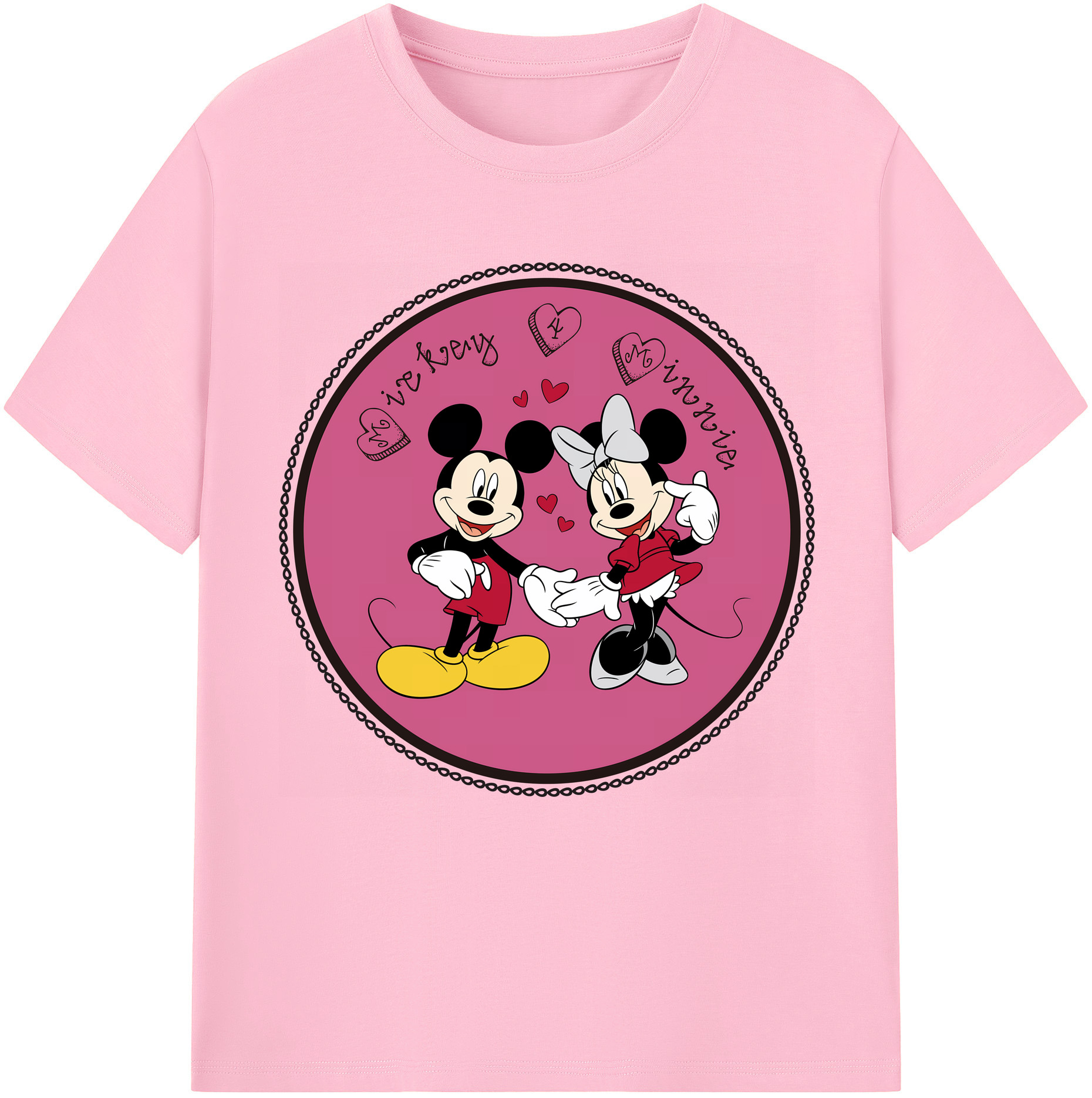 （画像用） ミッキーマウス Mickey Mouse 綿100％半袖Tシャツ（フロントプリント）