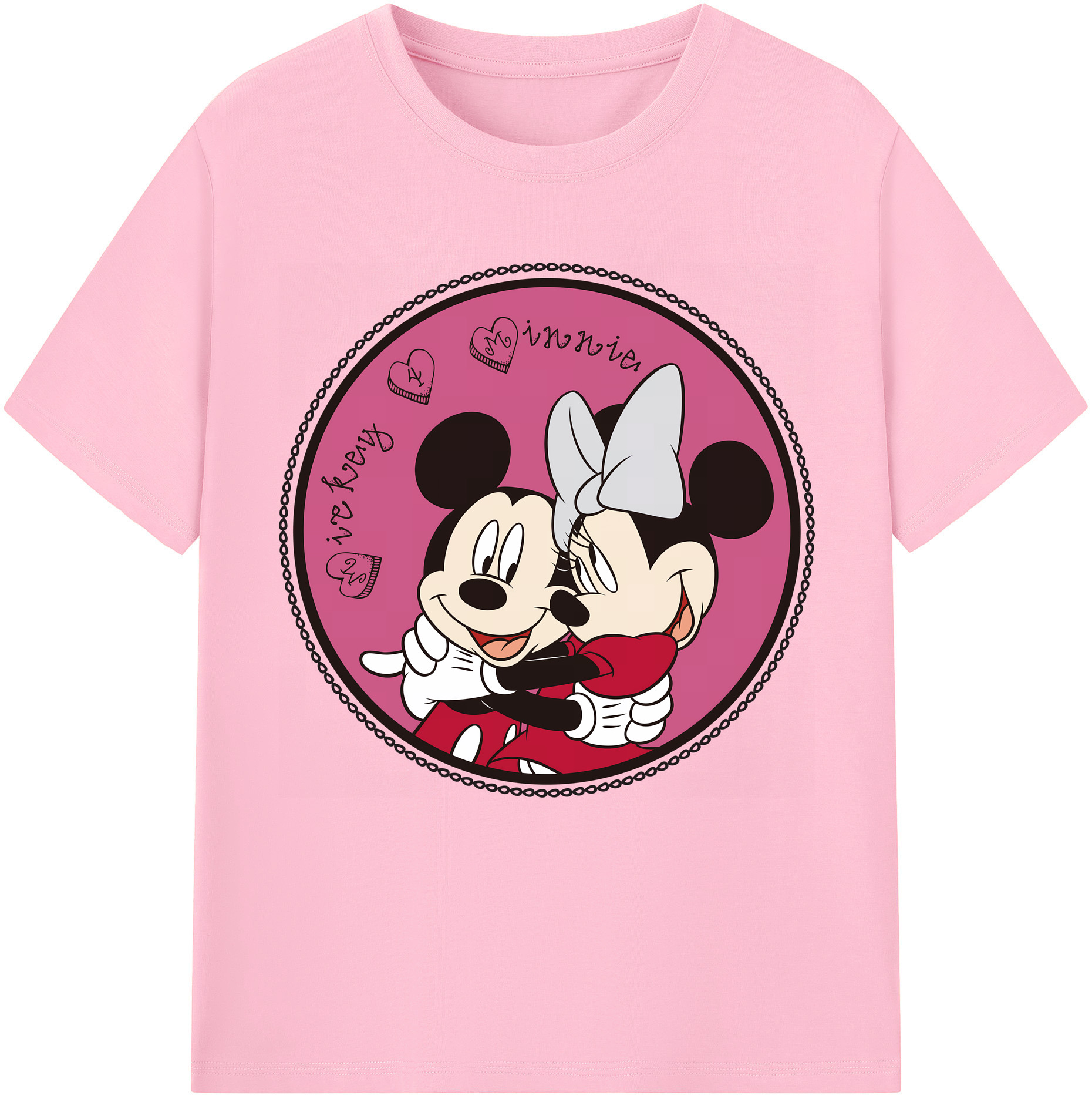 （画像用） ミッキーマウス Mickey Mouse 綿100％半袖Tシャツ（フロントプリント）