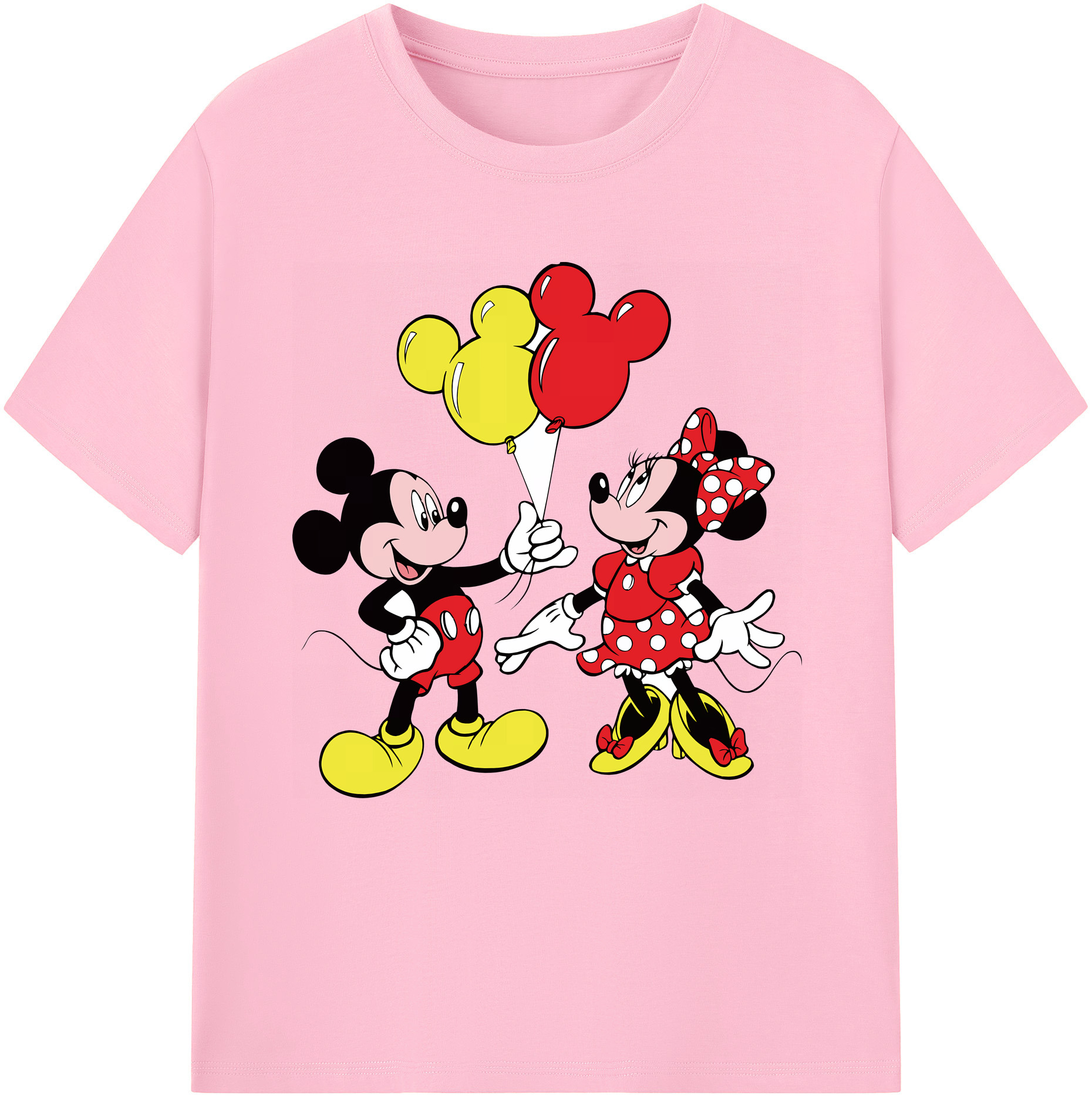 （画像用） ミッキーマウス Mickey Mouse 綿100％半袖Tシャツ（フロントプリント）