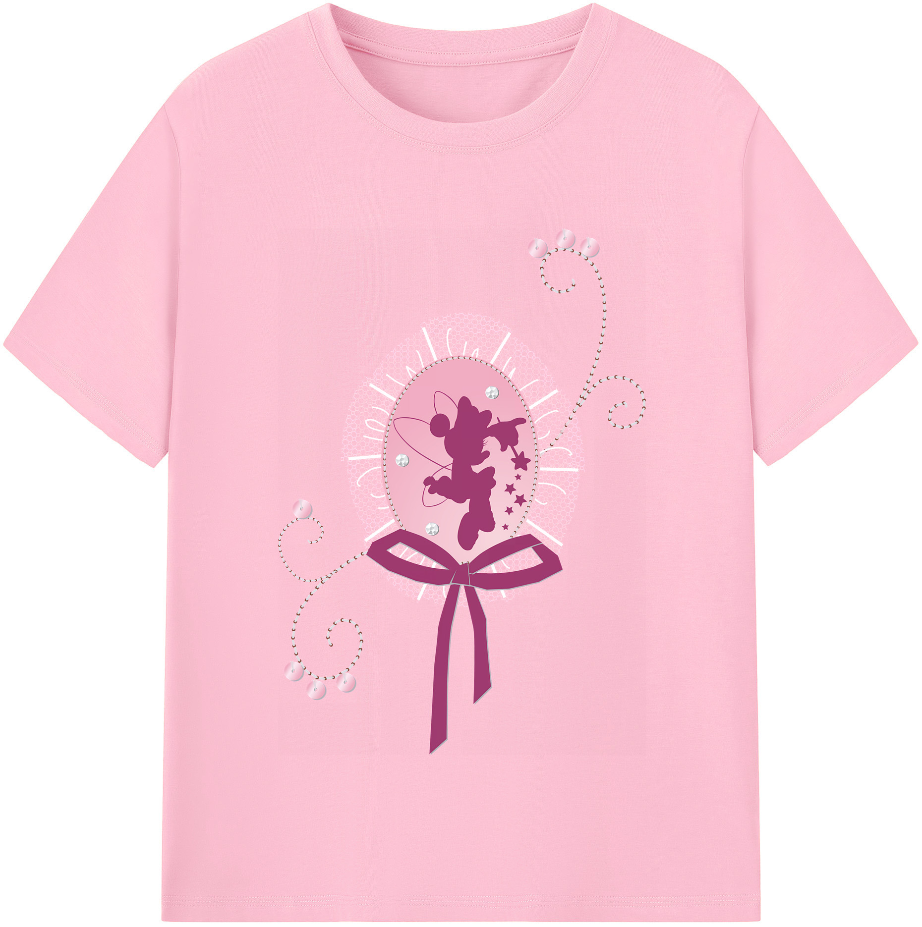（画像用） ミッキーマウス Mickey Mouse 綿100％半袖Tシャツ（フロントプリント）
