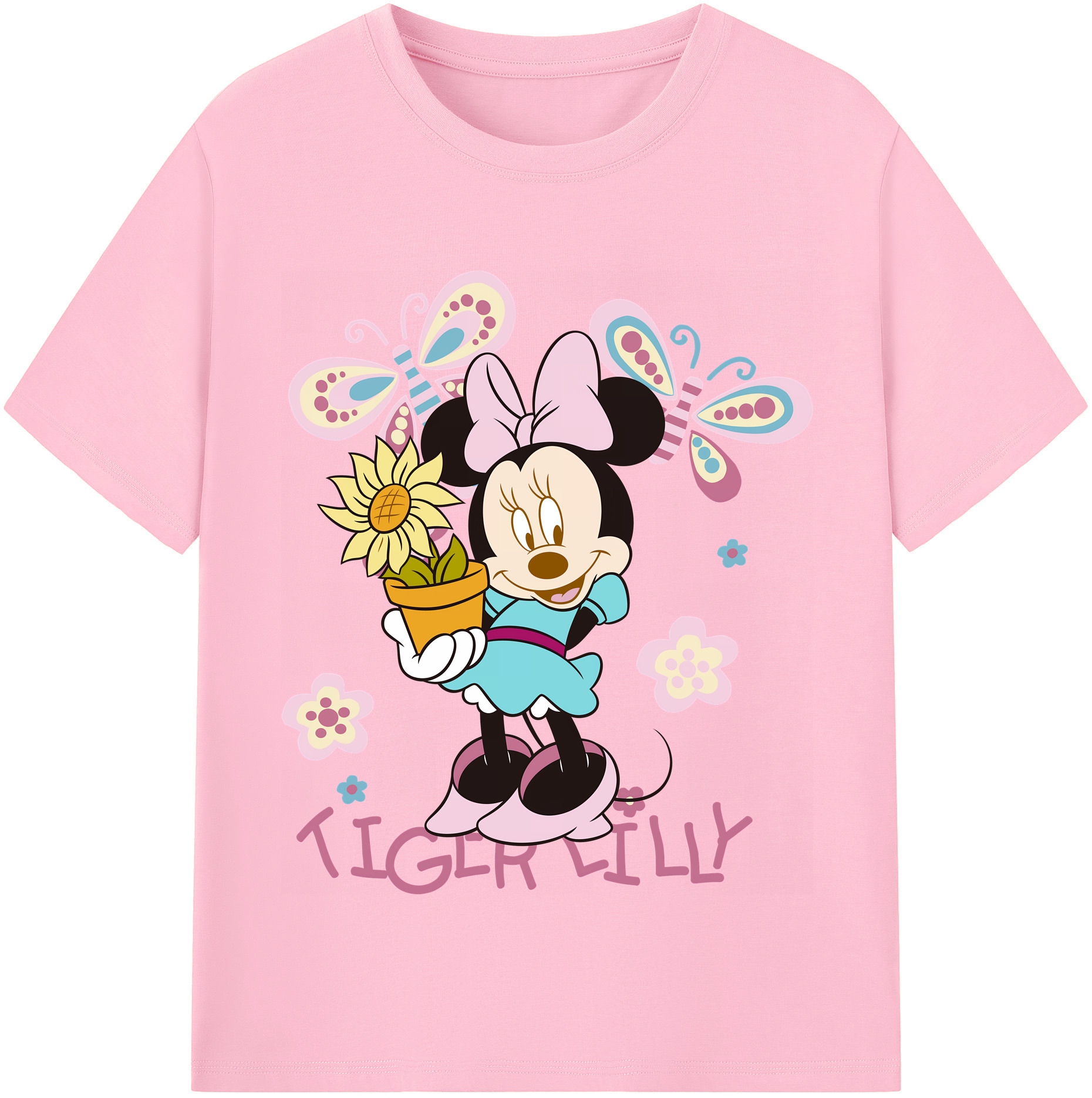 （画像用） ミッキーマウス Mickey Mouse 綿100％半袖Tシャツ（フロントプリント）