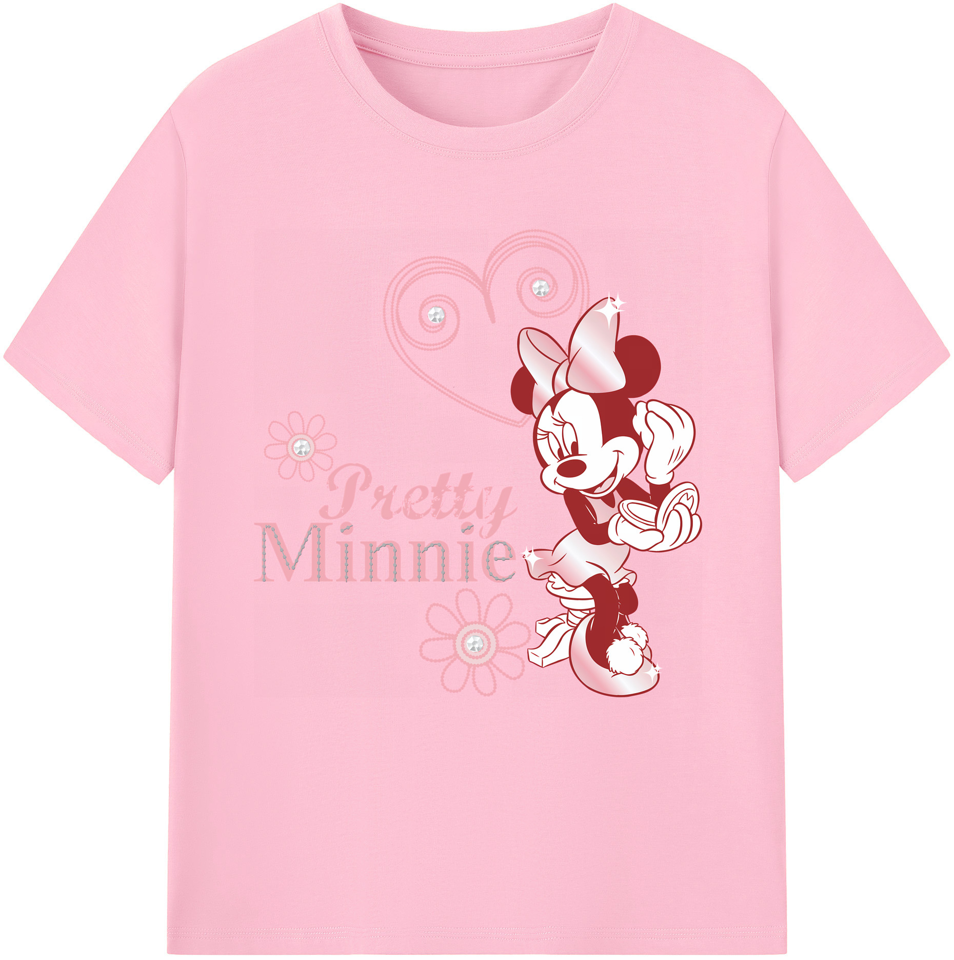 （画像用） ミッキーマウス Mickey Mouse 綿100％半袖Tシャツ（フロントプリント）