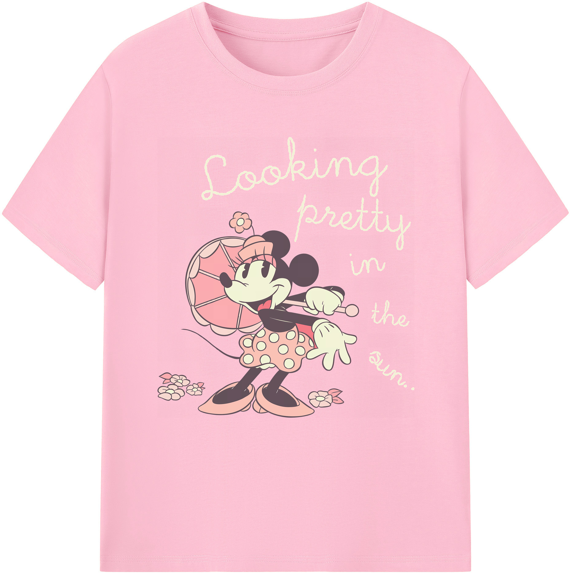 （画像用） ミッキーマウス Mickey Mouse 綿100％半袖Tシャツ（フロントプリント）