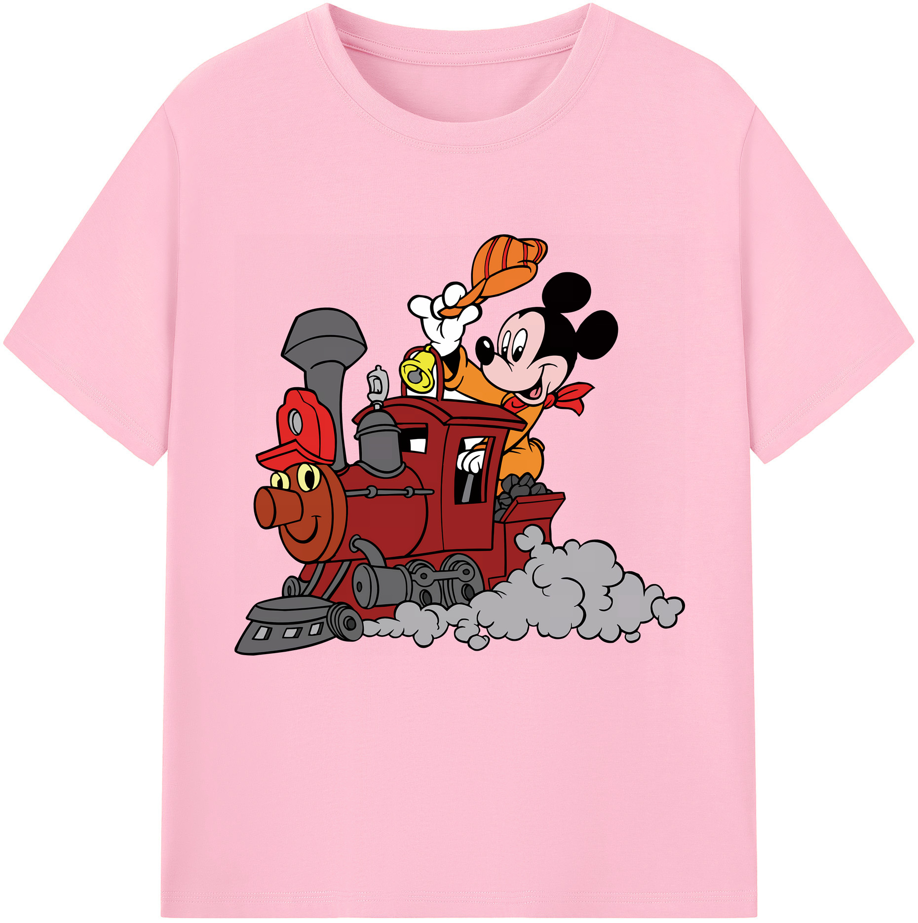（画像用） ミッキーマウス Mickey Mouse 綿100％半袖Tシャツ（フロントプリント）
