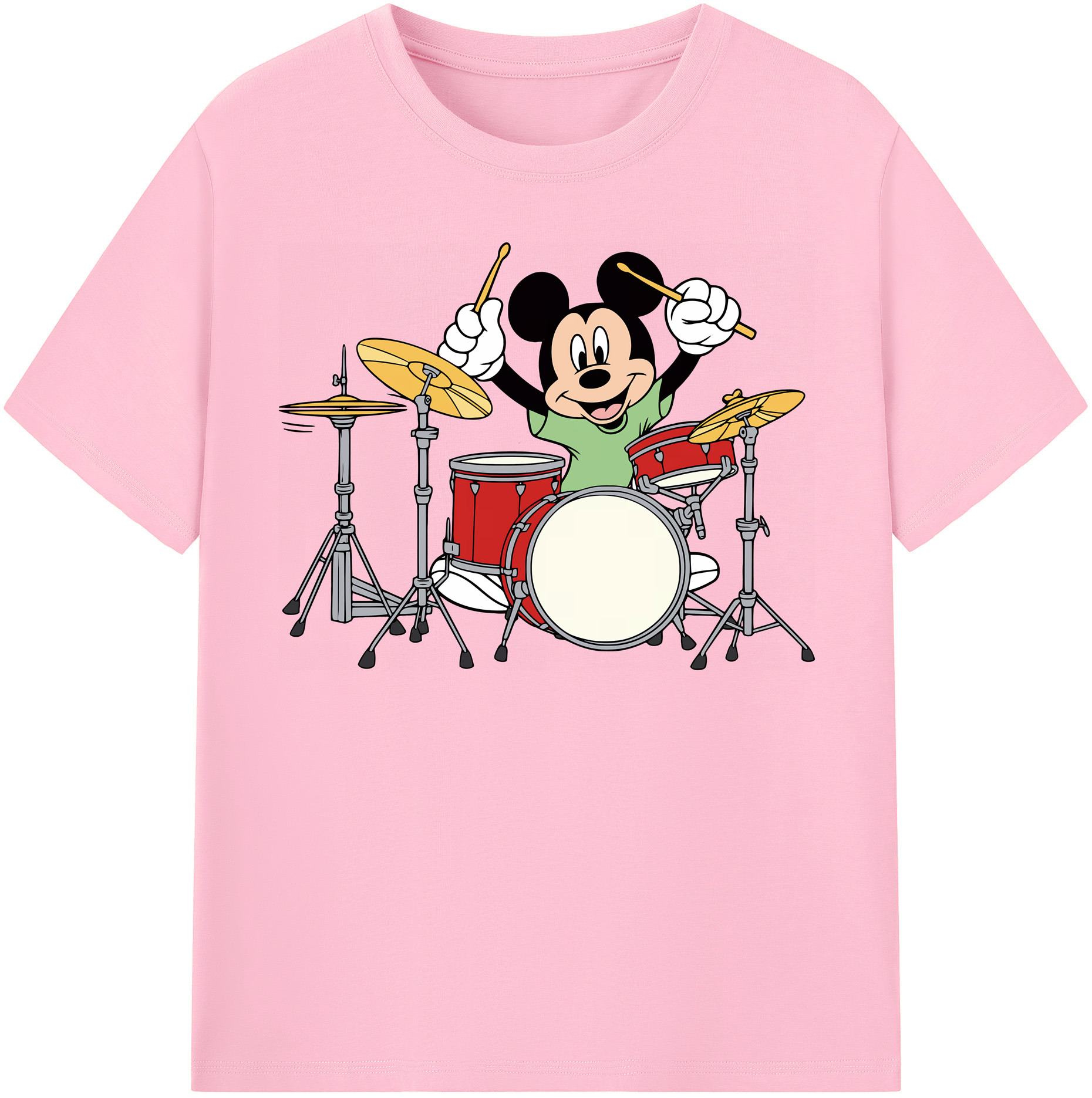 （画像用） ミッキーマウス Mickey Mouse 綿100％半袖Tシャツ（フロントプリント）