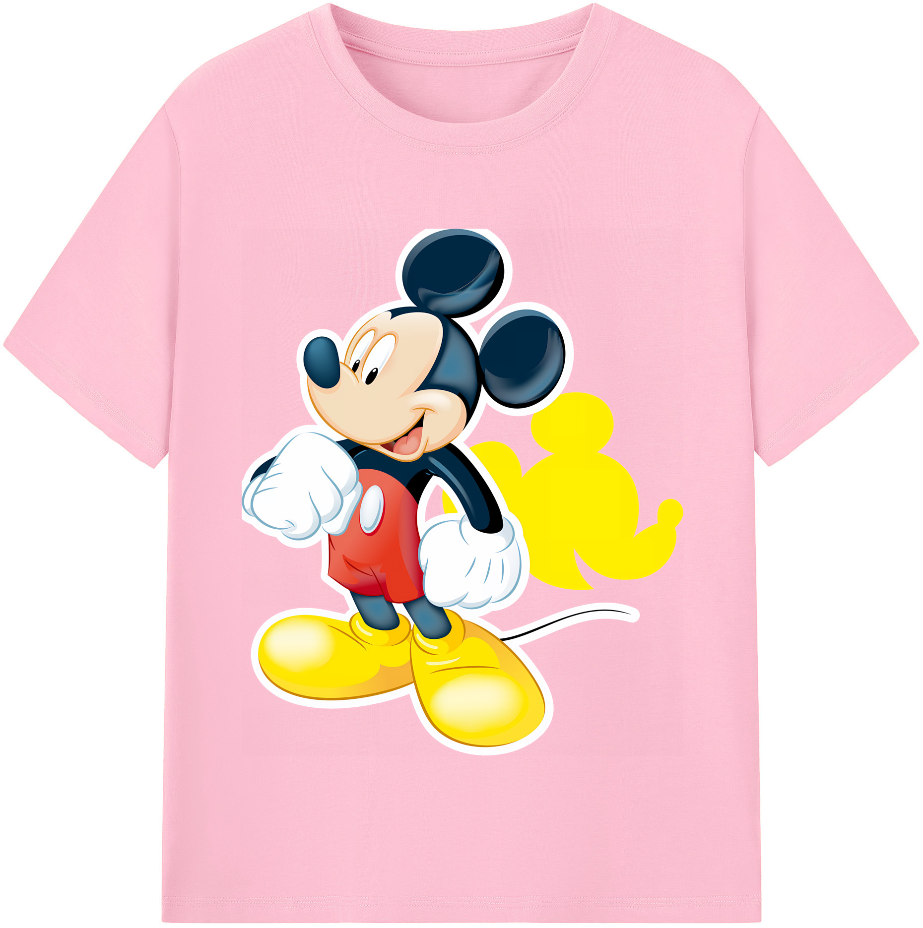 （画像用） ミッキーマウス Mickey Mouse 綿100％半袖Tシャツ（フロントプリント）