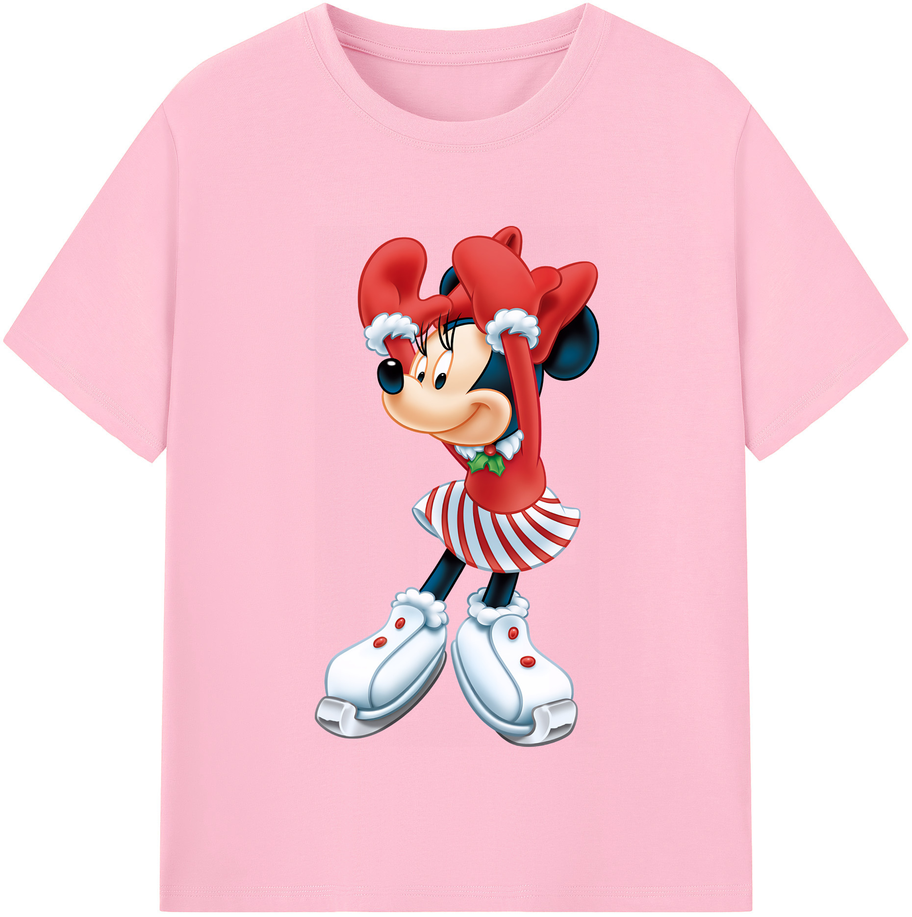（画像用） ミッキーマウス Mickey Mouse 綿100％半袖Tシャツ（フロントプリント）