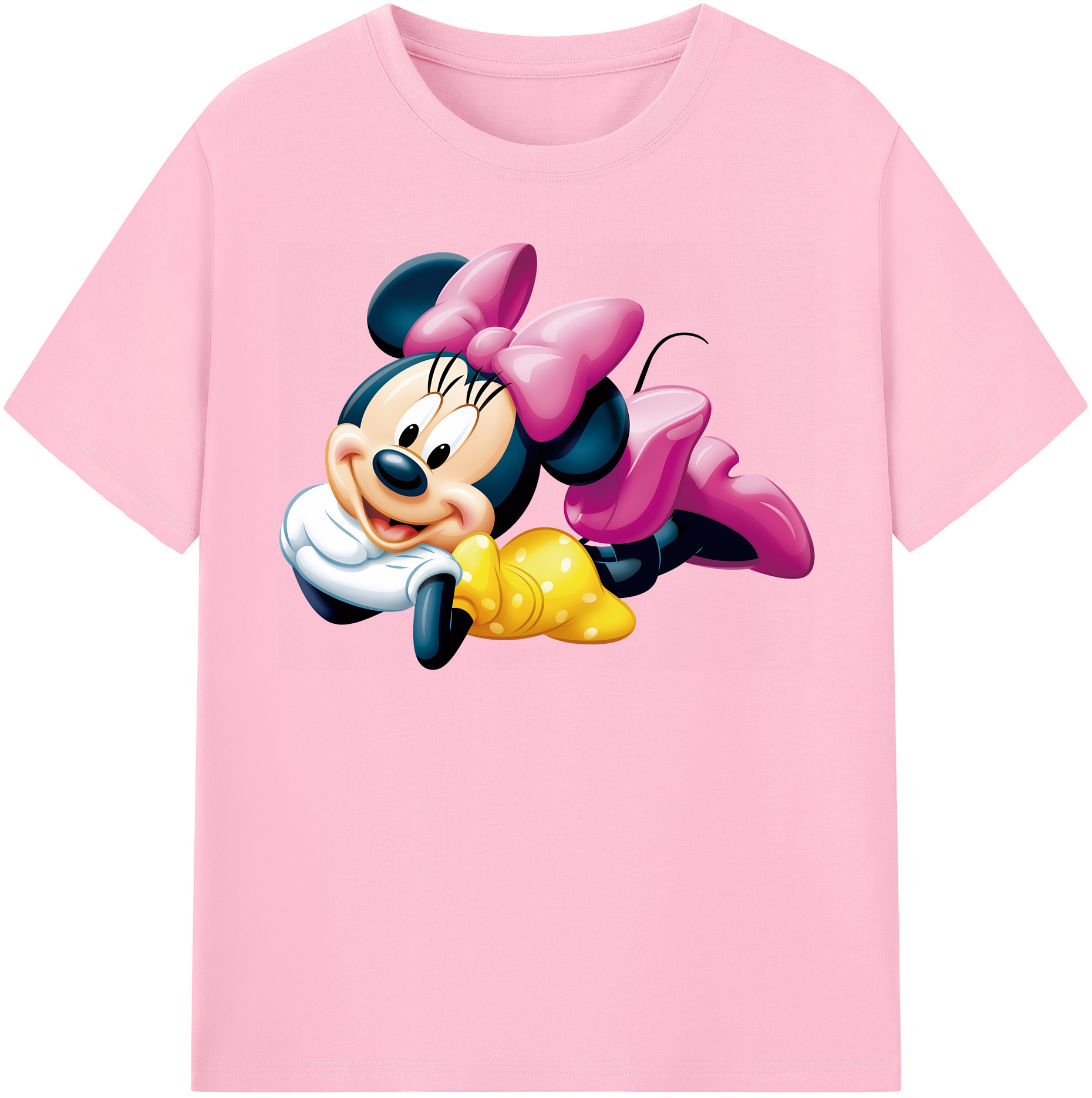 （画像用） ミッキーマウス Mickey Mouse 綿100％半袖Tシャツ（フロントプリント）