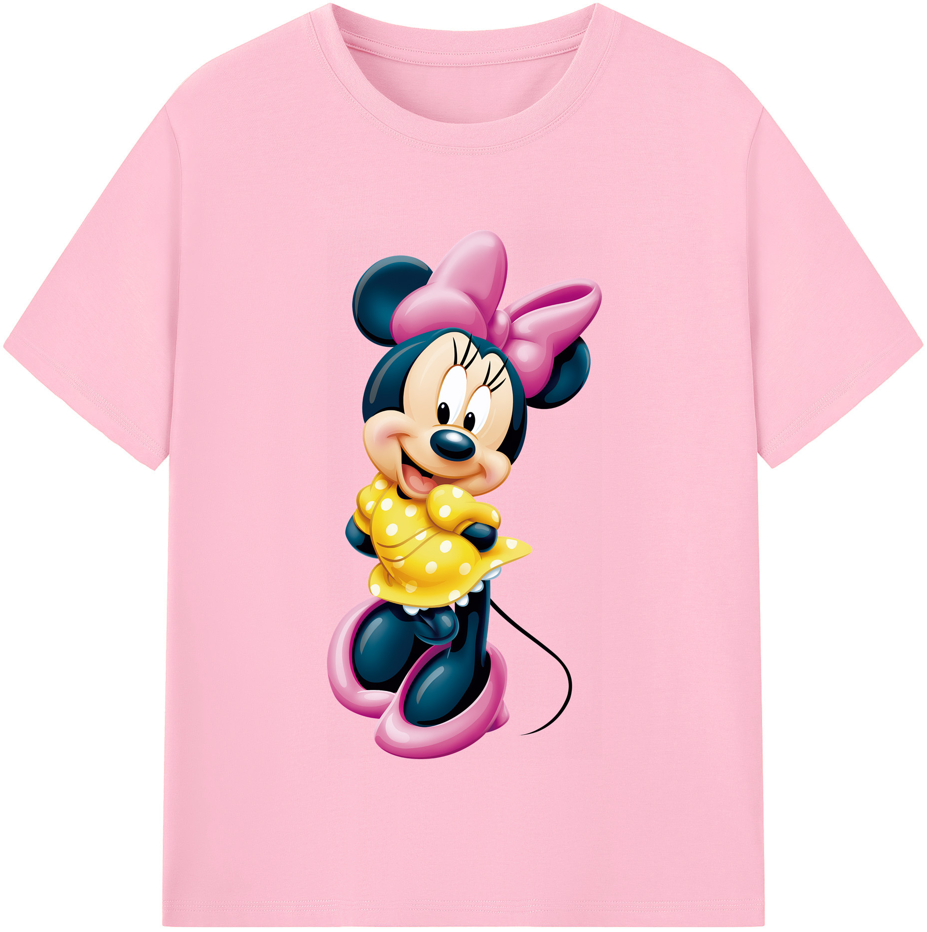 （画像用） ミッキーマウス Mickey Mouse 綿100％半袖Tシャツ（フロントプリント）