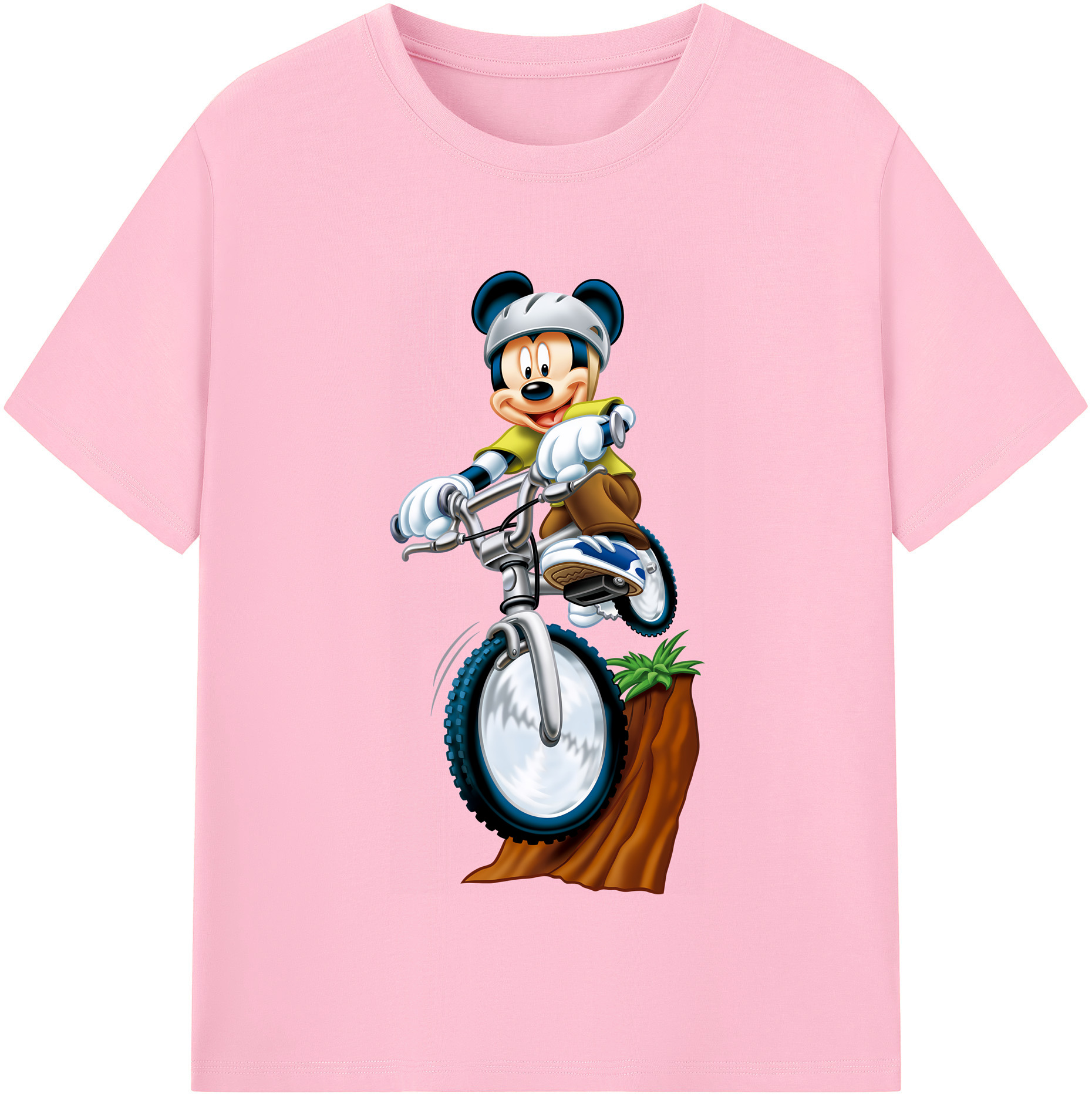 （画像用） ミッキーマウス Mickey Mouse 綿100％半袖Tシャツ（フロントプリント）
