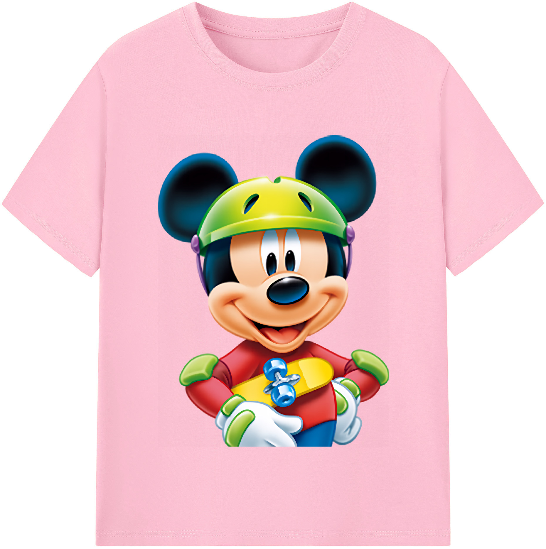 （画像用） ミッキーマウス Mickey Mouse 綿100％半袖Tシャツ（フロントプリント）