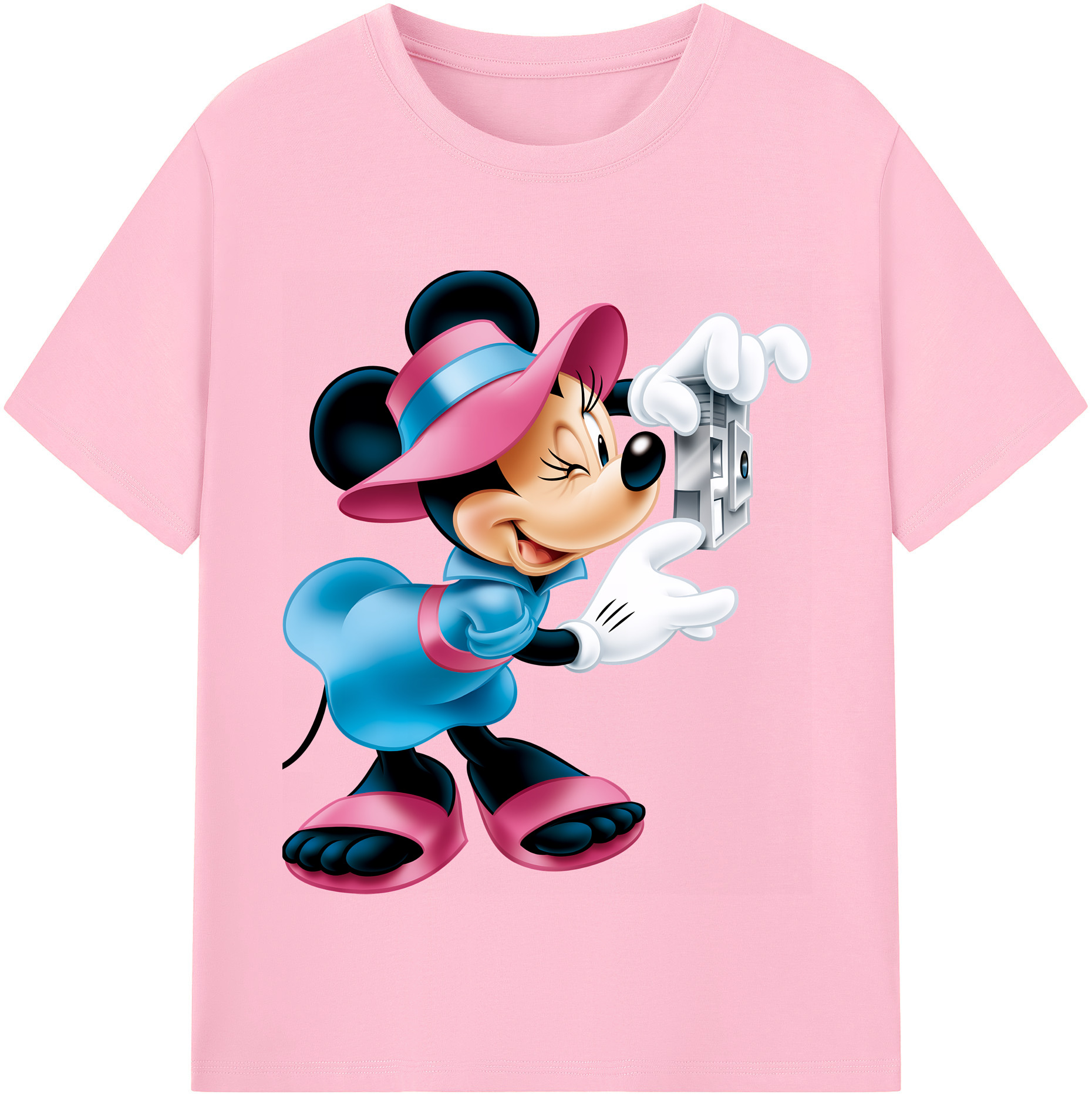 （画像用） ミッキーマウス Mickey Mouse 綿100％半袖Tシャツ（フロントプリント）