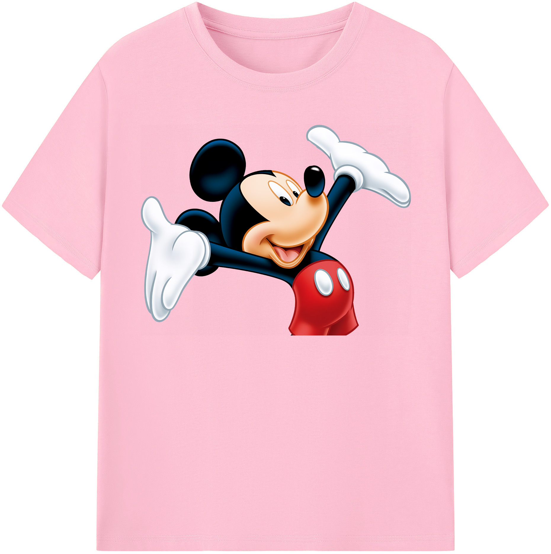 （画像用） ミッキーマウス Mickey Mouse 綿100％半袖Tシャツ（フロントプリント）