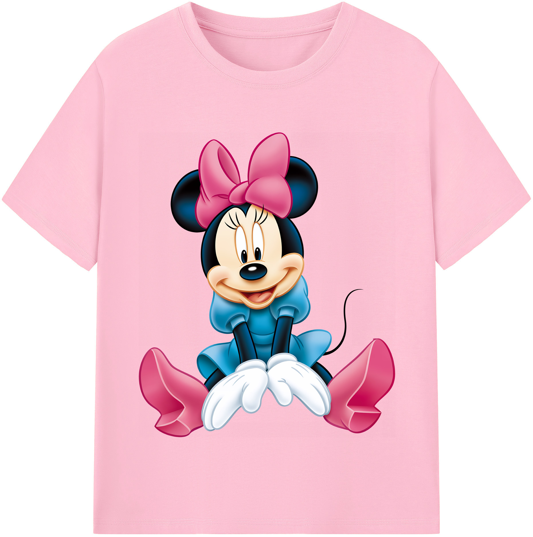 （画像用） ミッキーマウス Mickey Mouse 綿100％半袖Tシャツ（フロントプリント）