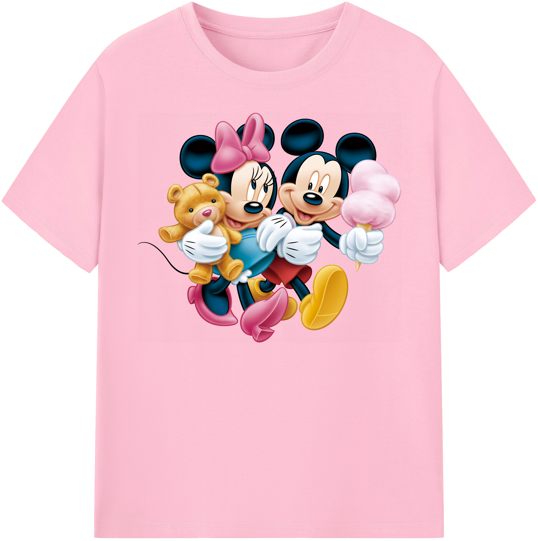 （画像用） ミッキーマウス Mickey Mouse 綿100％半袖Tシャツ（フロントプリント）
