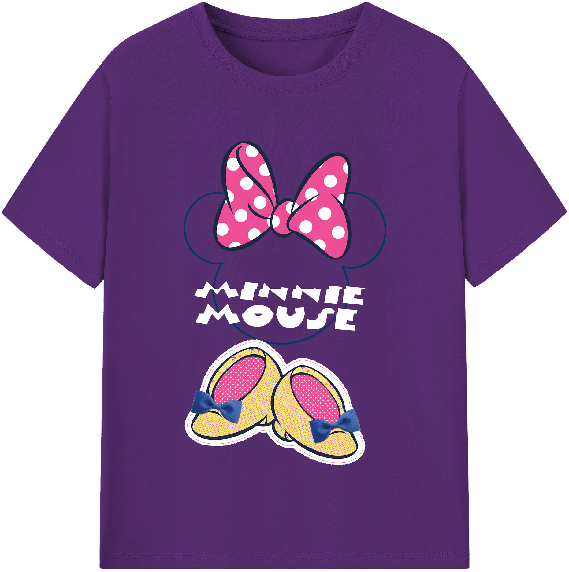 （画像用） ミッキーマウス Mickey Mouse 綿100％半袖Tシャツ（フロントプリント）